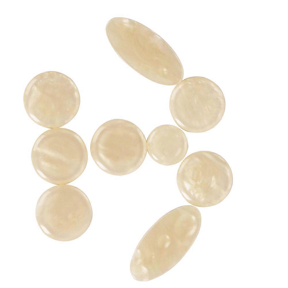 9 Pcs Seashell Saxophone Keys Set for Alto Tenor Soprano with Natural Shells Various Shapes and Smooth Finish for Comfortable Playing