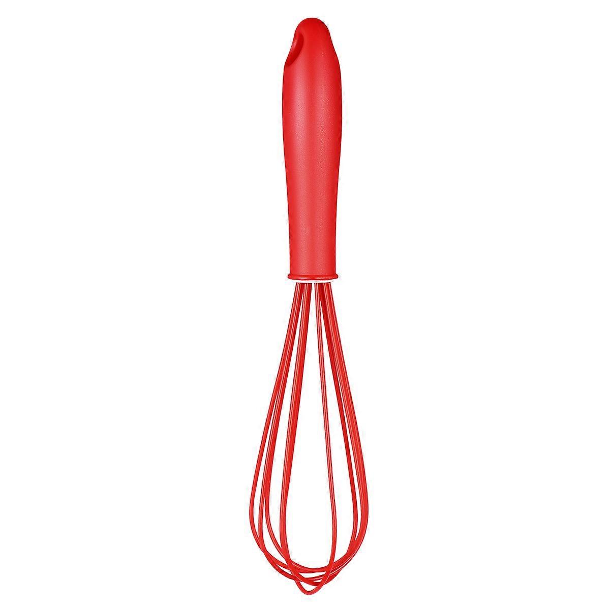 UPKOCH Balloon Whisk Milk Cream Frother for Bakers Red 1Set