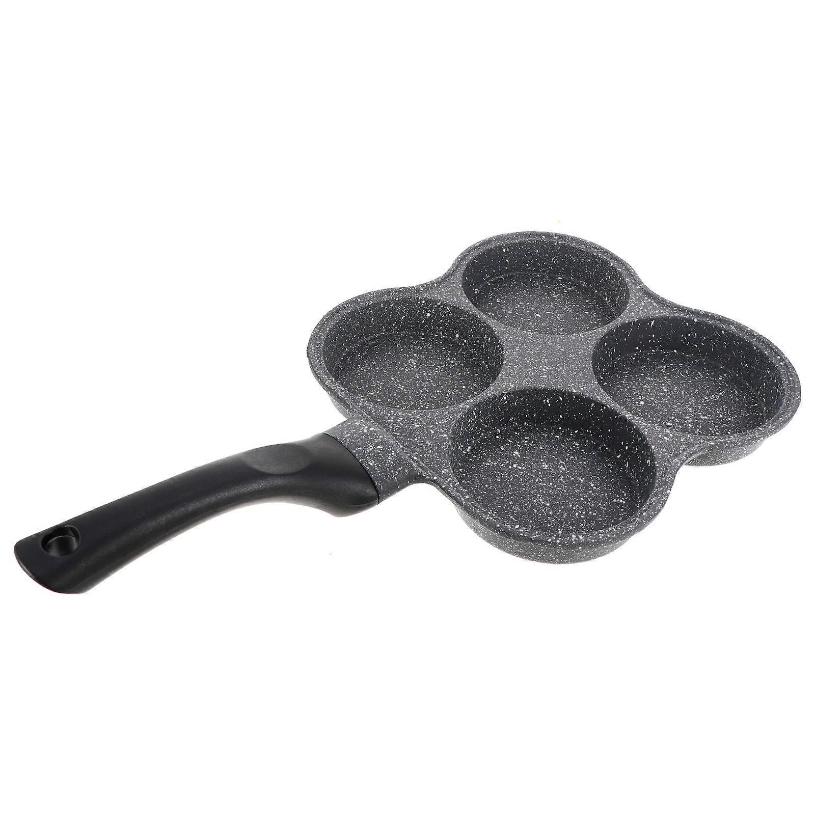 Skillet For Eggs Non-Stick Omelette Pot Kitchen Tools Grey 4 Hole Design Fried Egg Making 1Pack