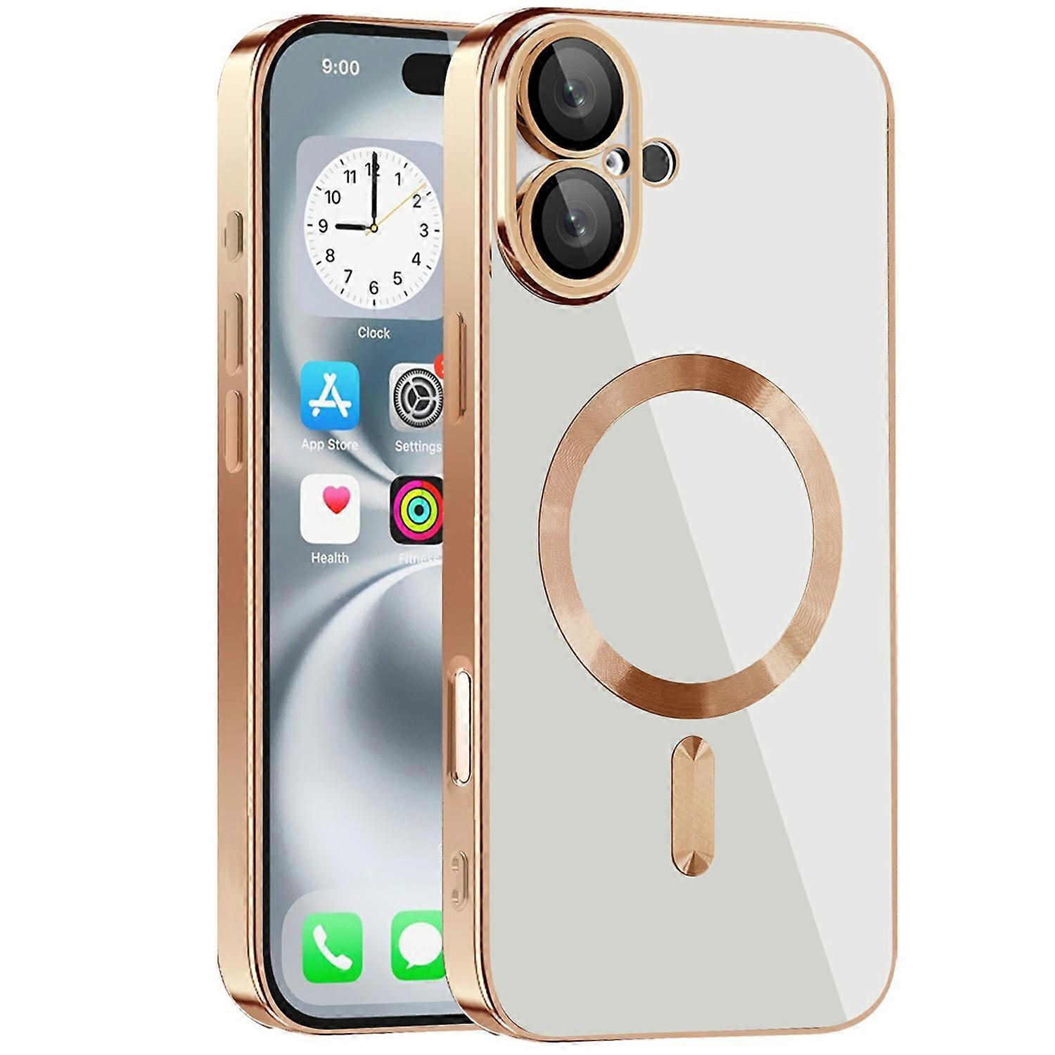 For iPhone 16 Case Compatible with MagSafe TPU + PC Clear Back Cover