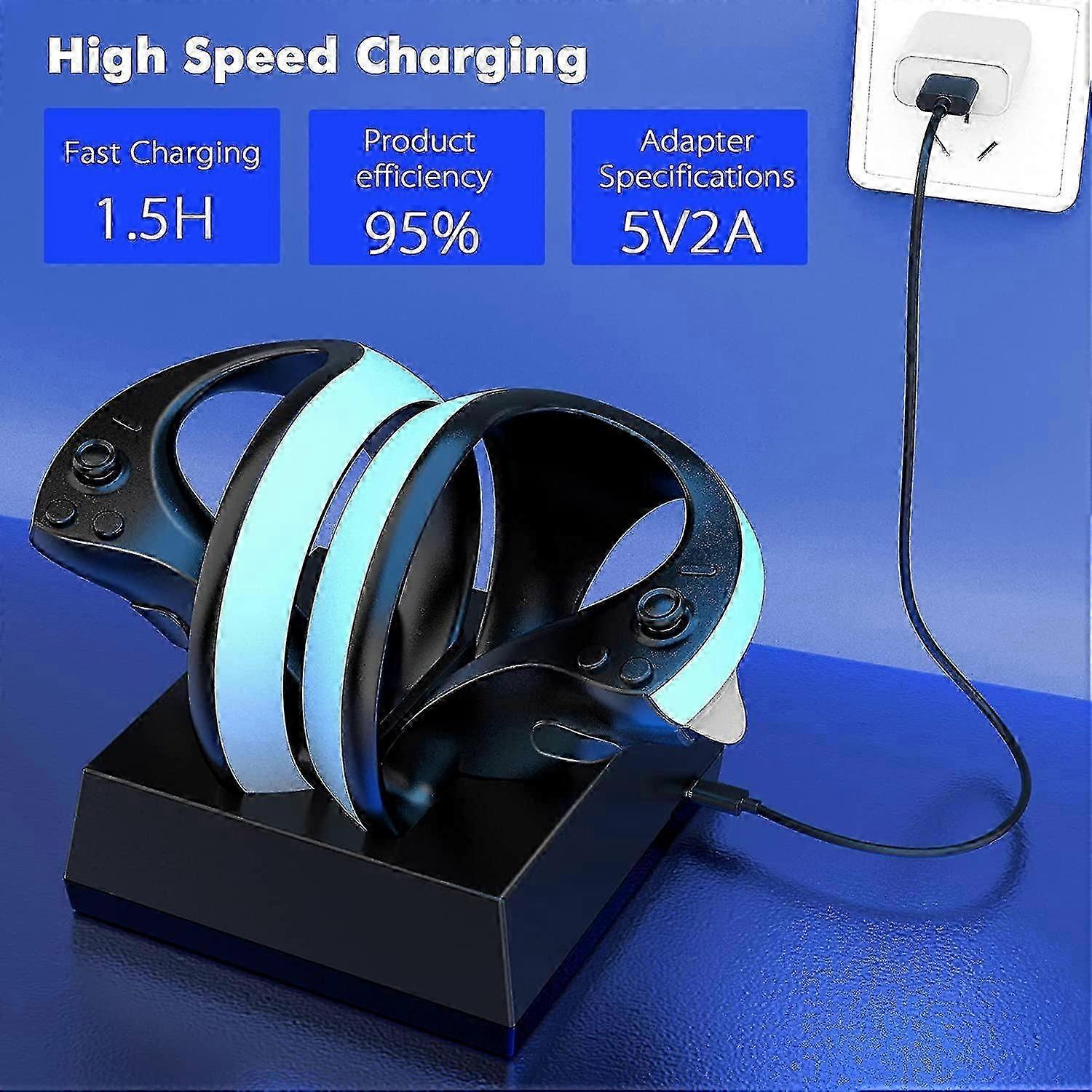 Ps Vr2 Charging Station, Ps Vr2 Charging Dock With Type-c Charging Port & Dust Proof Lens Cover, Magnetic High Speed Charger Dock