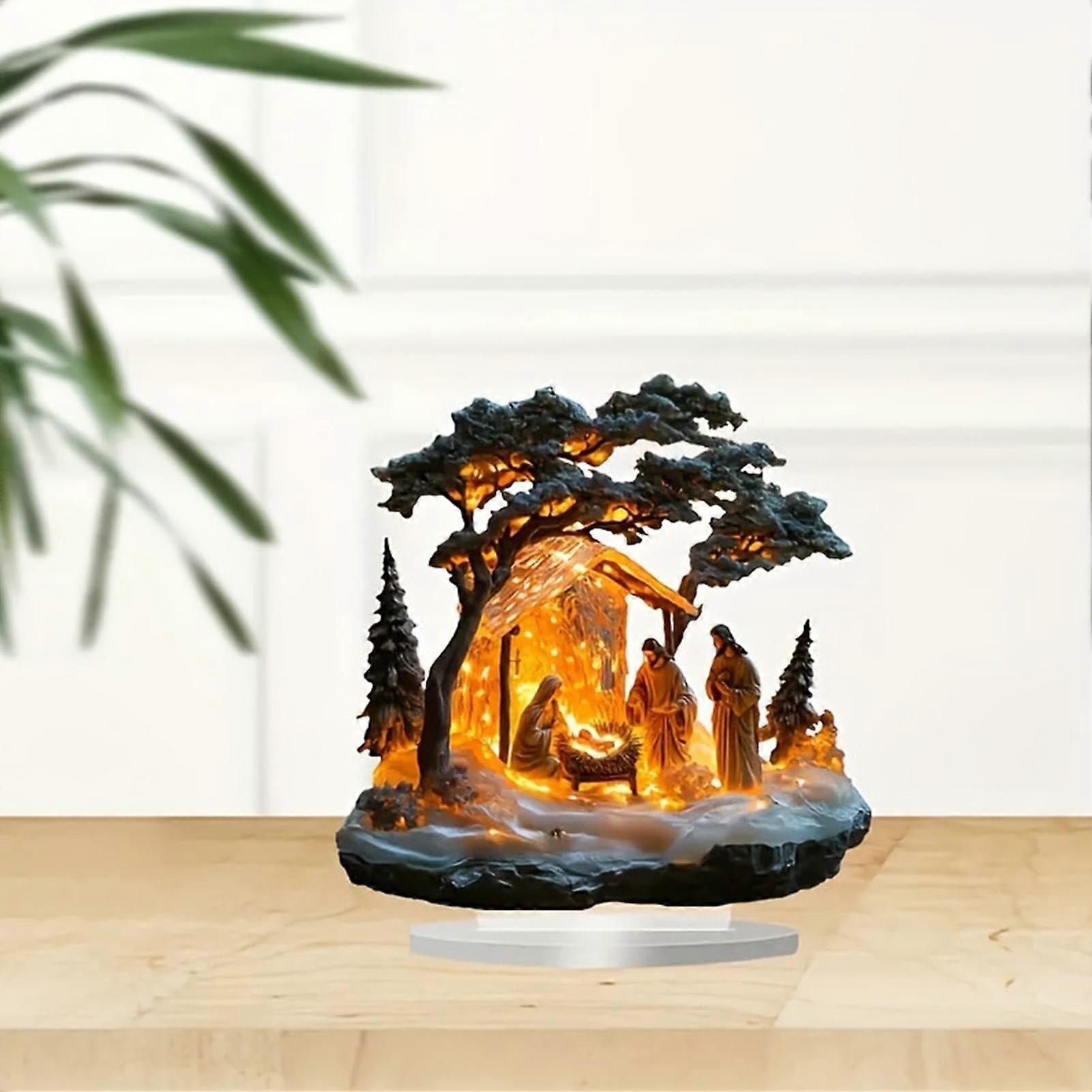Acrylic Nativity Scene Decoration