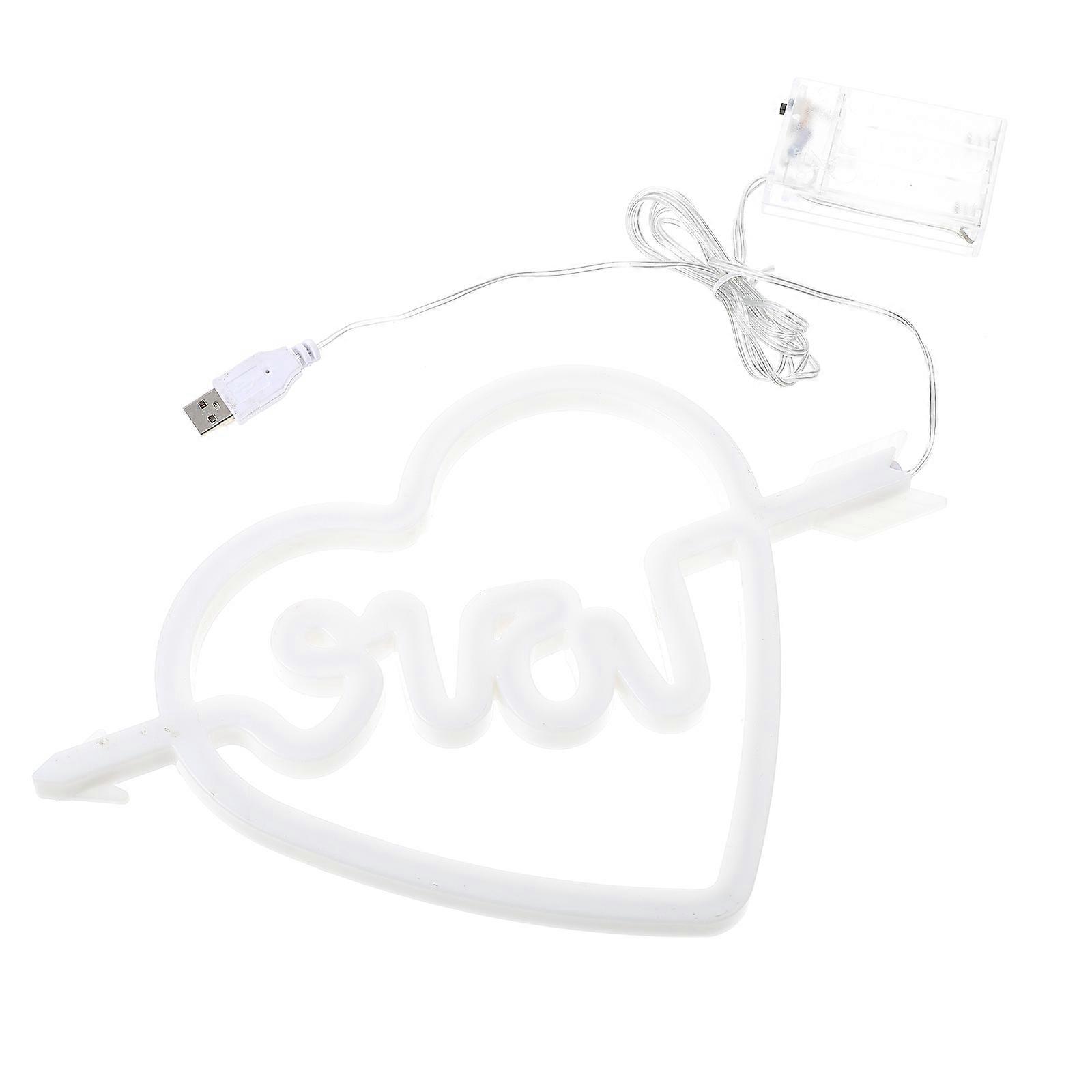 Led Lamp Light Creative Led Heart Shape Lamp Bedside 29X19X1.1CM 1Pack