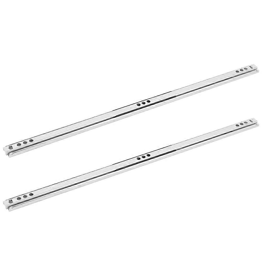 2Pcs Set Cold‑Roll Steel Sheet Ball Bearing Drawer Slide Rail Cabinet Hardware Fitting 400x17mm