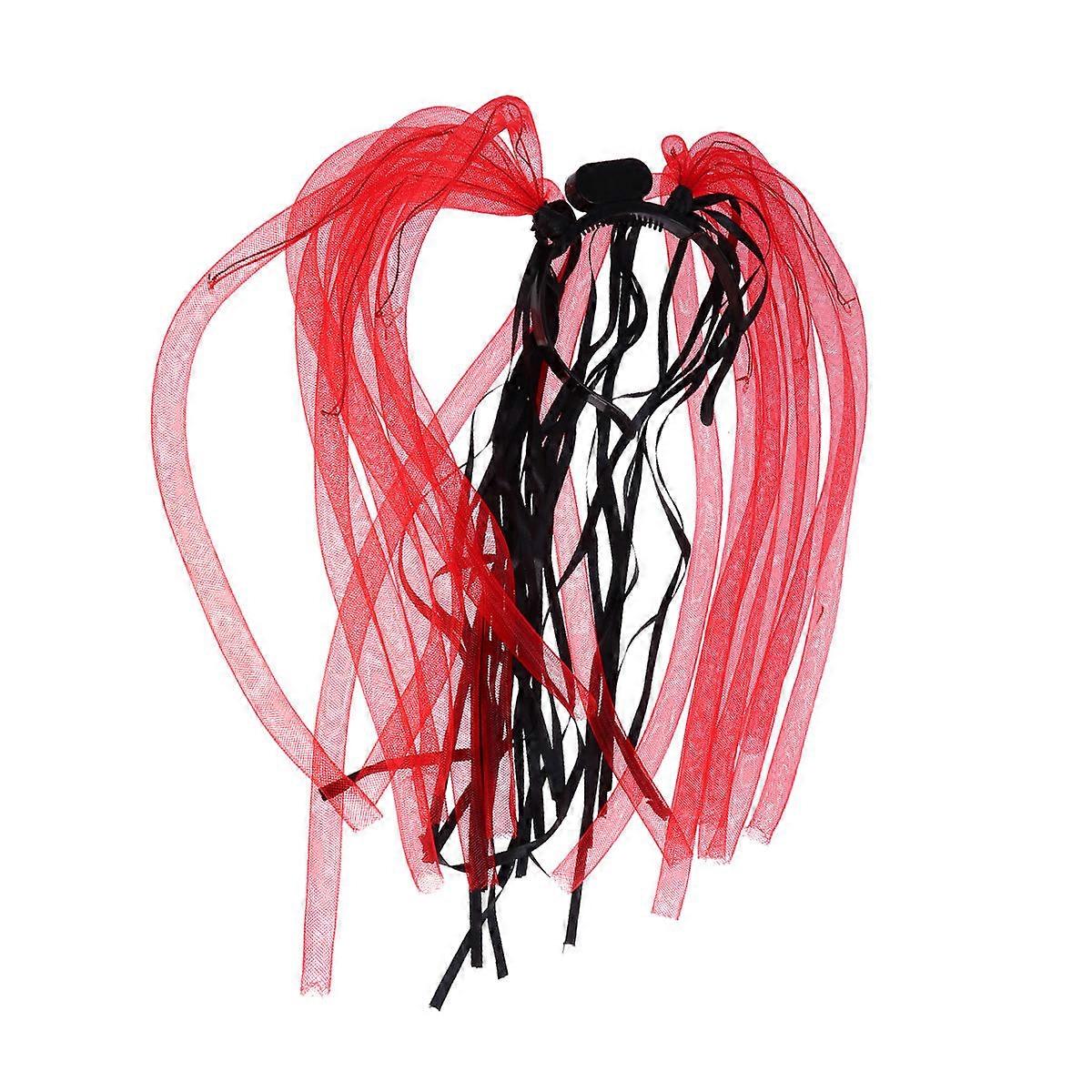 Illuminating Headband Luminous Tube Red With ON/OFF Switch For Halloween 1Set