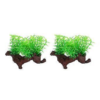 2 stks Aquarium Decoratieve Planten Hoge Simulatie Aquarium Kunstmatige Bladeren Landschapsarchitectuur DecoratiesYMJJ