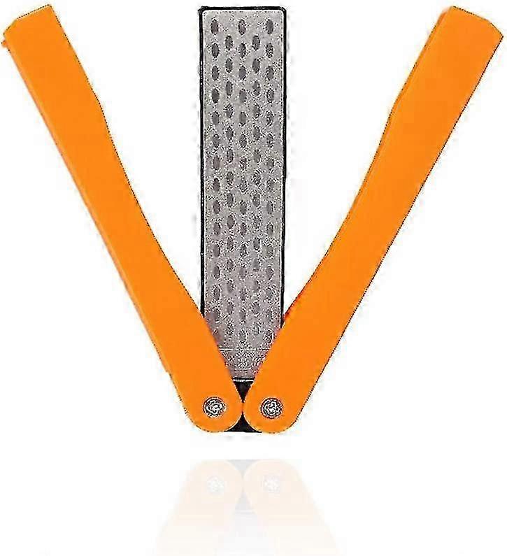 Double Sided Diamond Sharpening Stone Folding Knife Sharpener - Orange