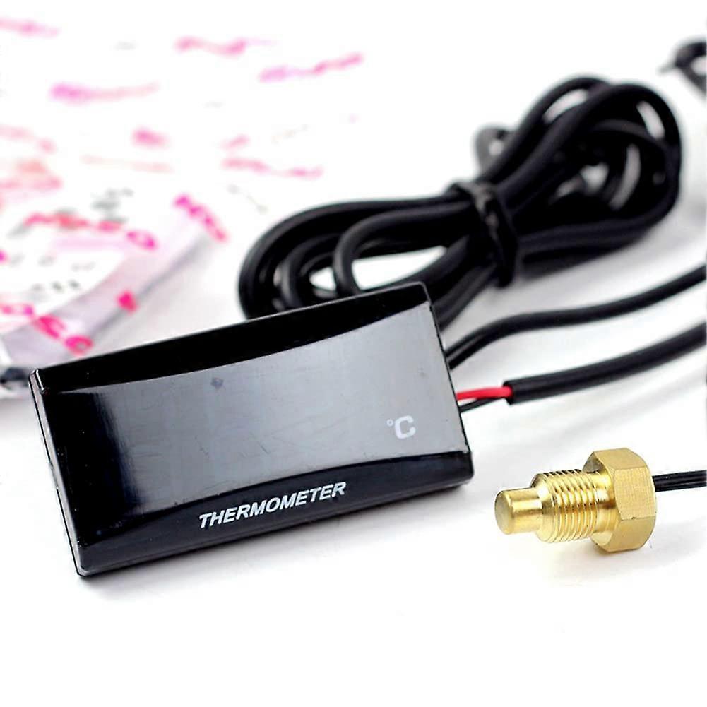 Motorcycle Digital Thermometer Meter for Water Temperature with LED Display, Blue Color, Compatible with Most Motorcycles
