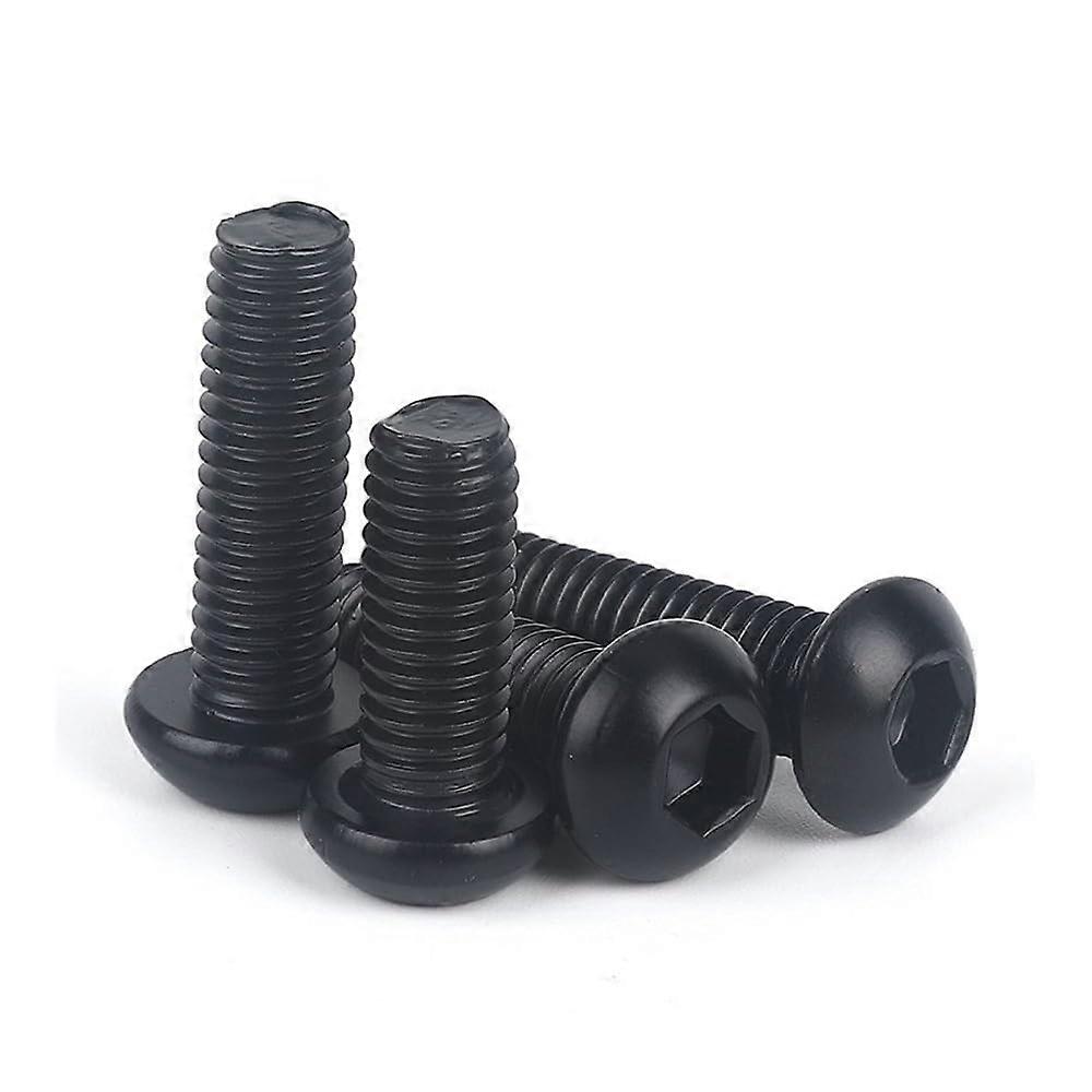 Black carbon steel round head hex socket cap screws, button head socket screws (40mm, M4 (40pcs)) M4 (40pcs) 40 mm, 20/40 pieces M4 M5 M6