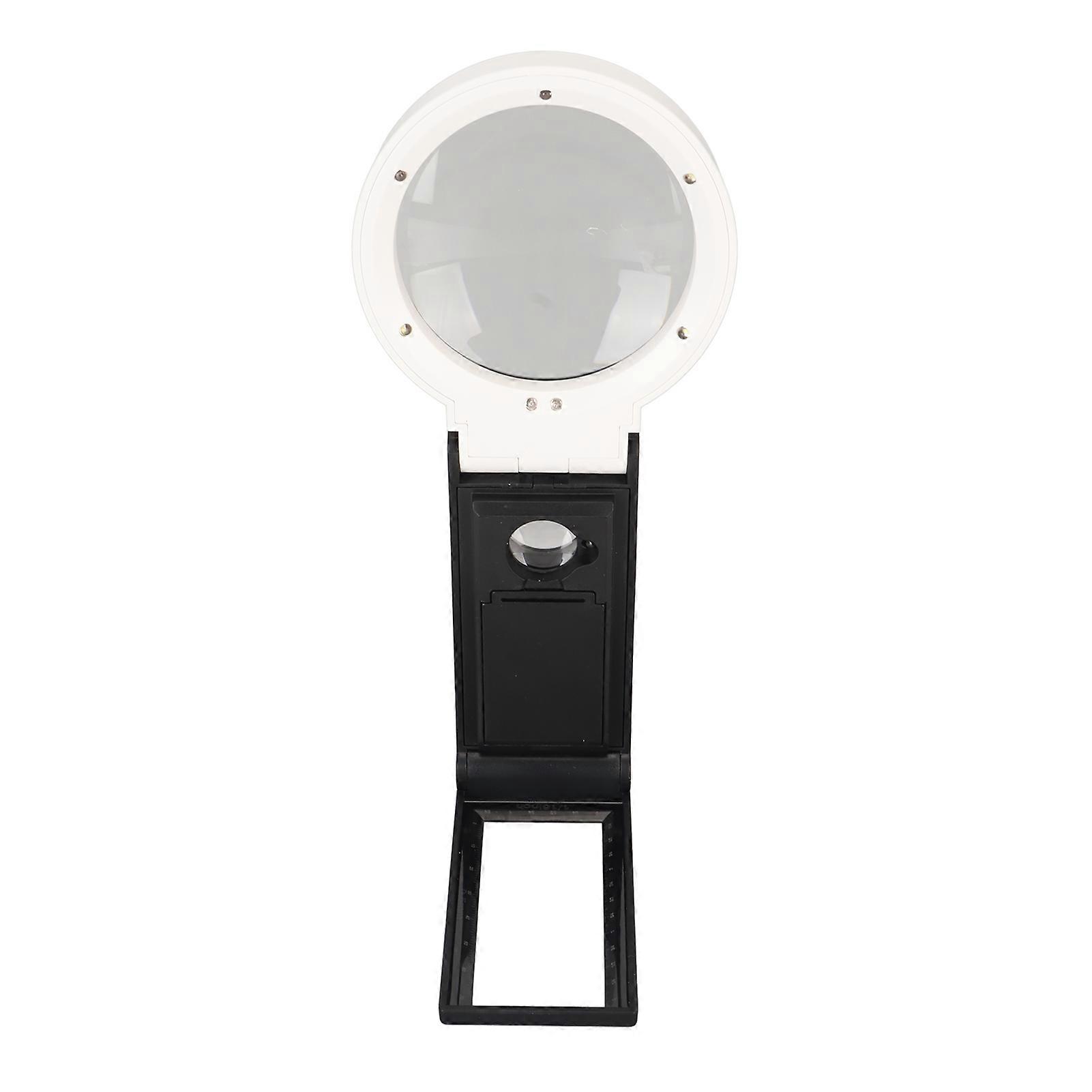 Magnifying Glass with Light and Stand Handheld LED Magnifier for Reading Coin Jewelry Identification 