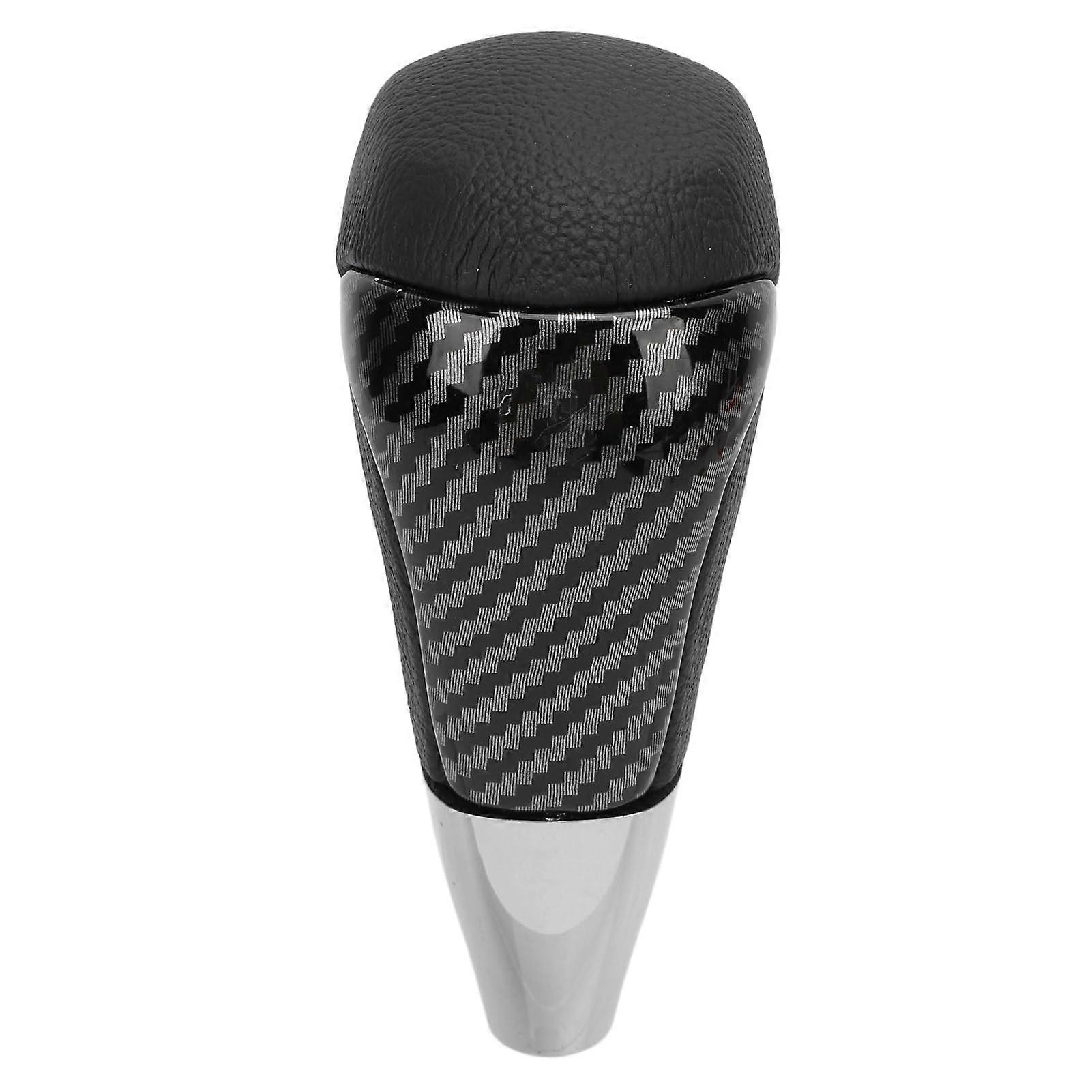 Carbon Fiber Style Gear Shifter Knob Ergonomic Stable Shift Knob with 3 Adapters for Manual Automatic Transmission Cars