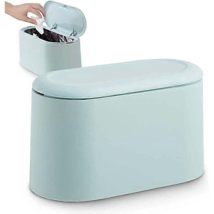 Table Trash Can - Unspecified - Mini Trash Can - Light Blue Color - Pp Material - Practical Design