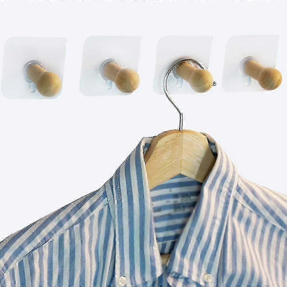 10-Pack Rustic Wooden Coat Hooks - Branch Design Wall Hangers for Coats & Hats