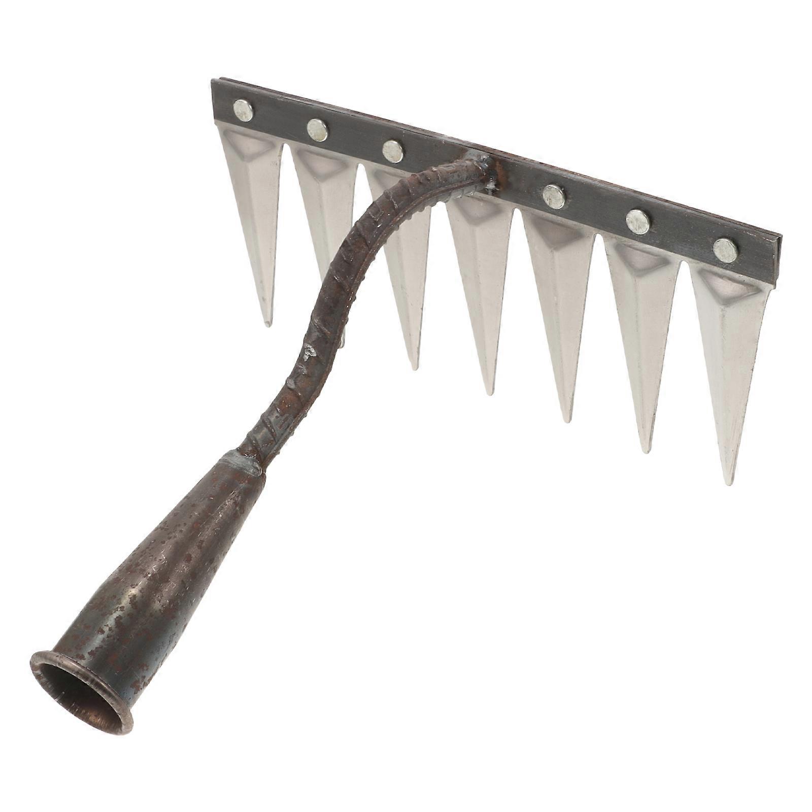 Durable Steel Hand Rake for Outdoor Use Sturdy and Lightweight Perfect for Weeding and Digging 1