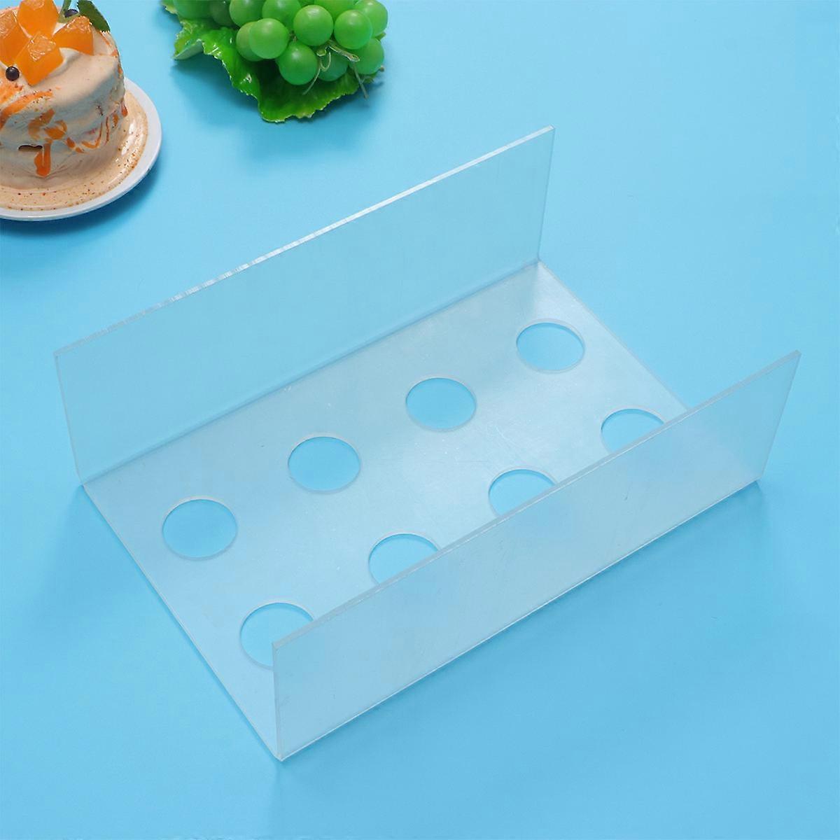 Transparent Acrylic Ice Cream Cone Holder with 8 Holes for Birthday Parties and Picnics 8 Holes