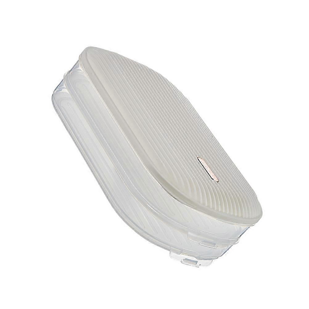 White Double Layer Food Storage Box for Fridge Fresh Keeping Container with PP Material 1 Set