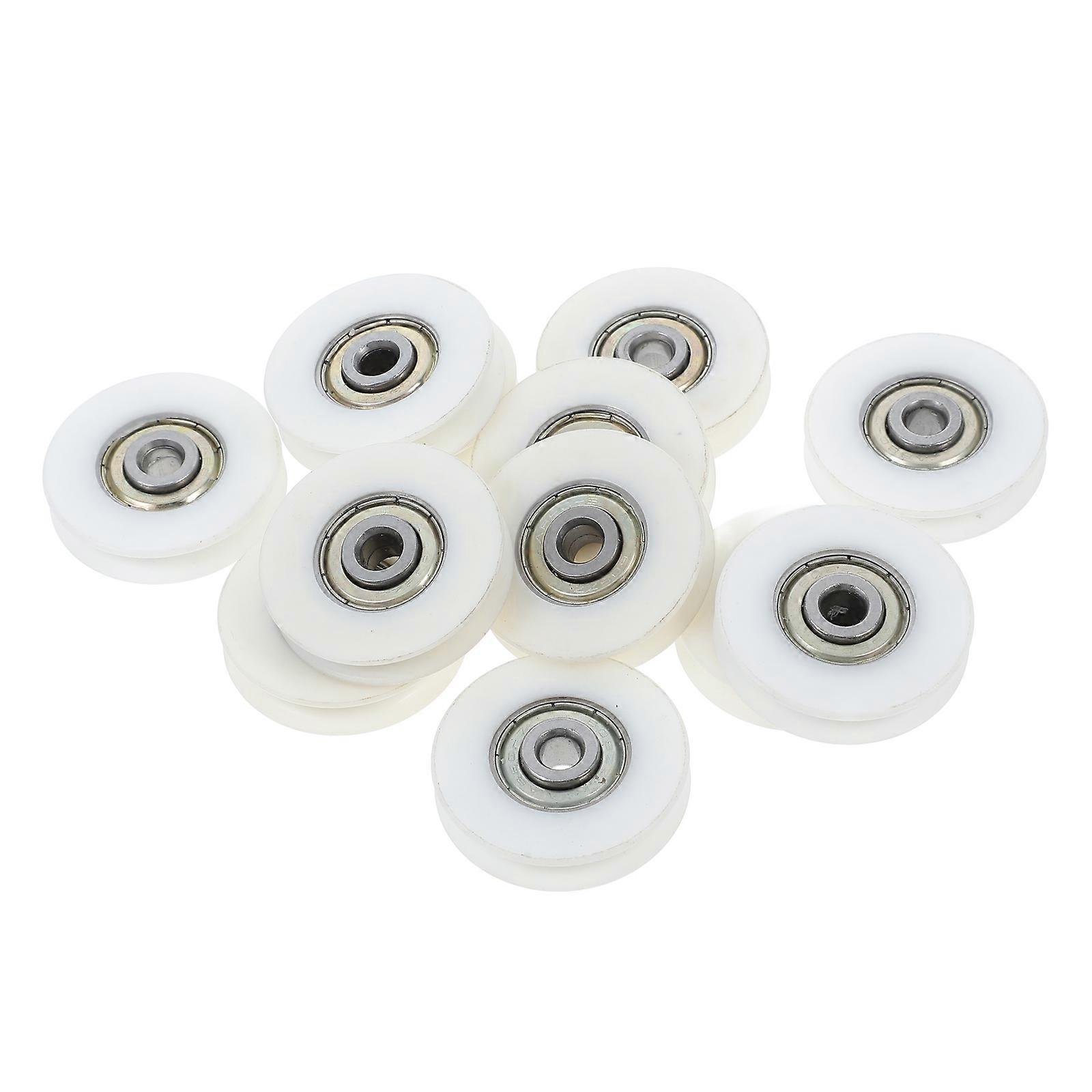 12pcs Mechanical Guide Roller U Groove Pulley Roller Bearing Guide Track Wheel for Sliding Door Drawer Window Hardware