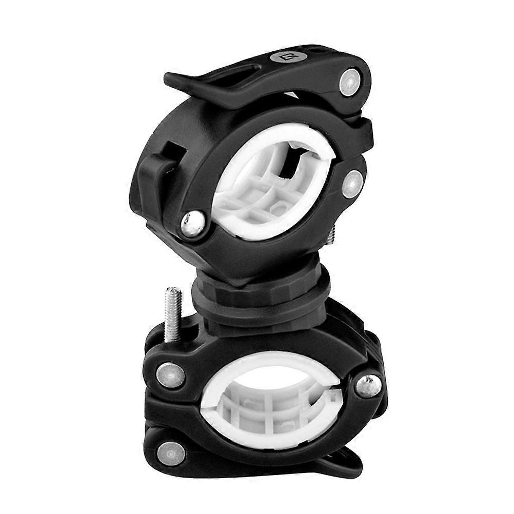 360 Degree Rotational Bike Flashlight Mount Holder Adjustable Lightweight Rubber HandleBar Extender Bike Bracket Clip Clamp Black and White