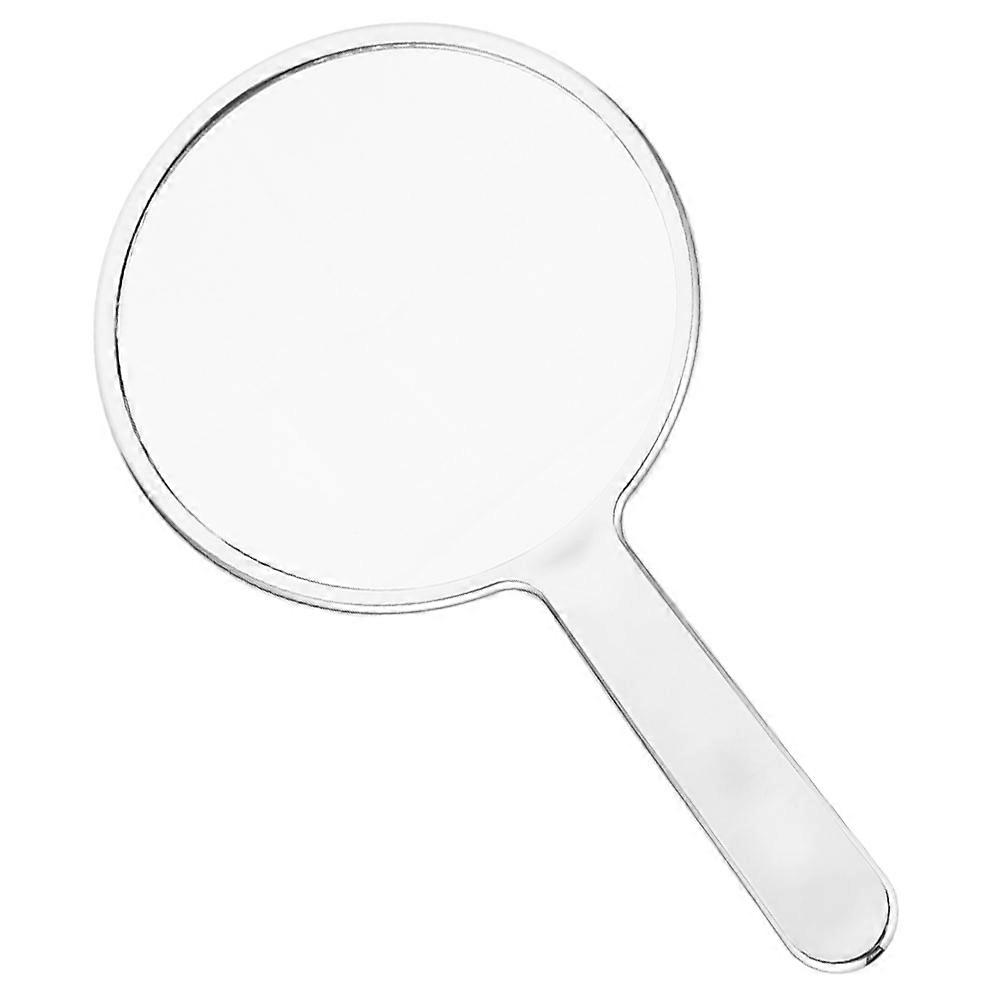 Small Hand Mirror With Handle ABS Material For Personal Care Round Shape 1Pcs