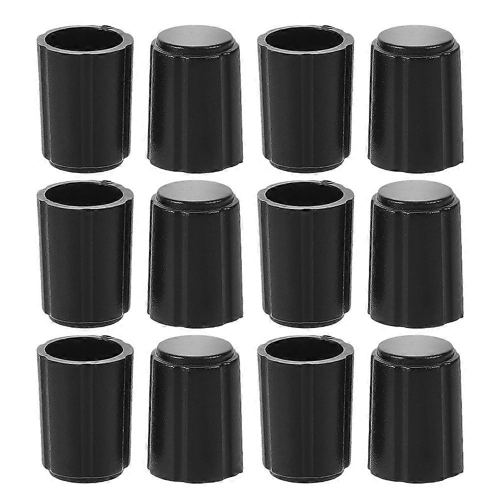 12PCS Plastic D Shaft Knob Caps for Potentiometer – Durable Replacement for Electric Guitar Volume & Tone Controls – Easy Installation