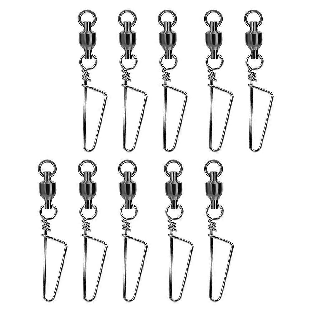 Stainless Steel Fishing Swivels with Ball Bearings Durable Saltwater Snap Connectors with Rotatable Design and Corrosion Resistance