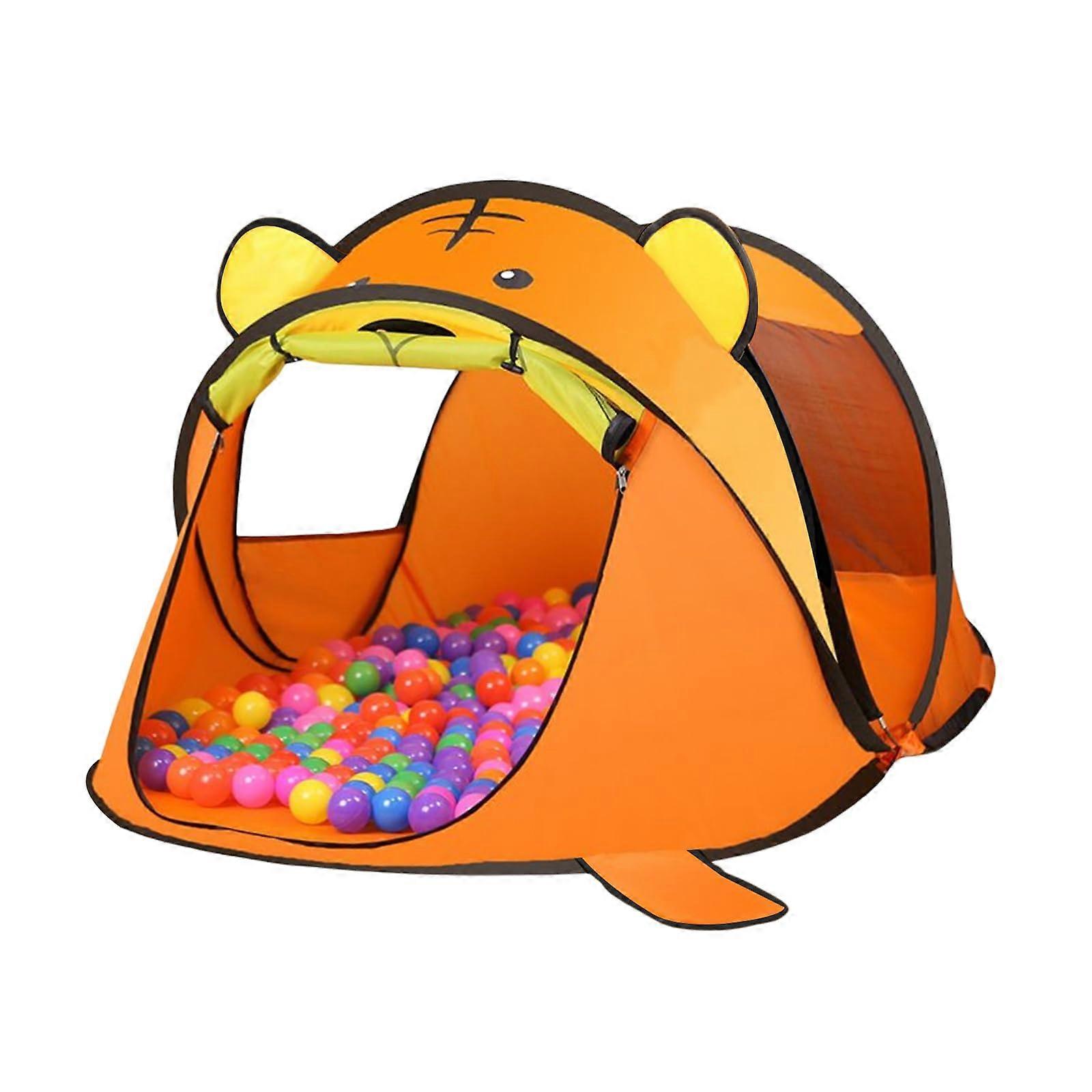Çocuk Pop Up Çadırı, Kaplan Turuncu Çocuk Çadırı, Kapalı Açık Oyun Evi, Erkekler ve Kızlar İçin Oyun Çadırı