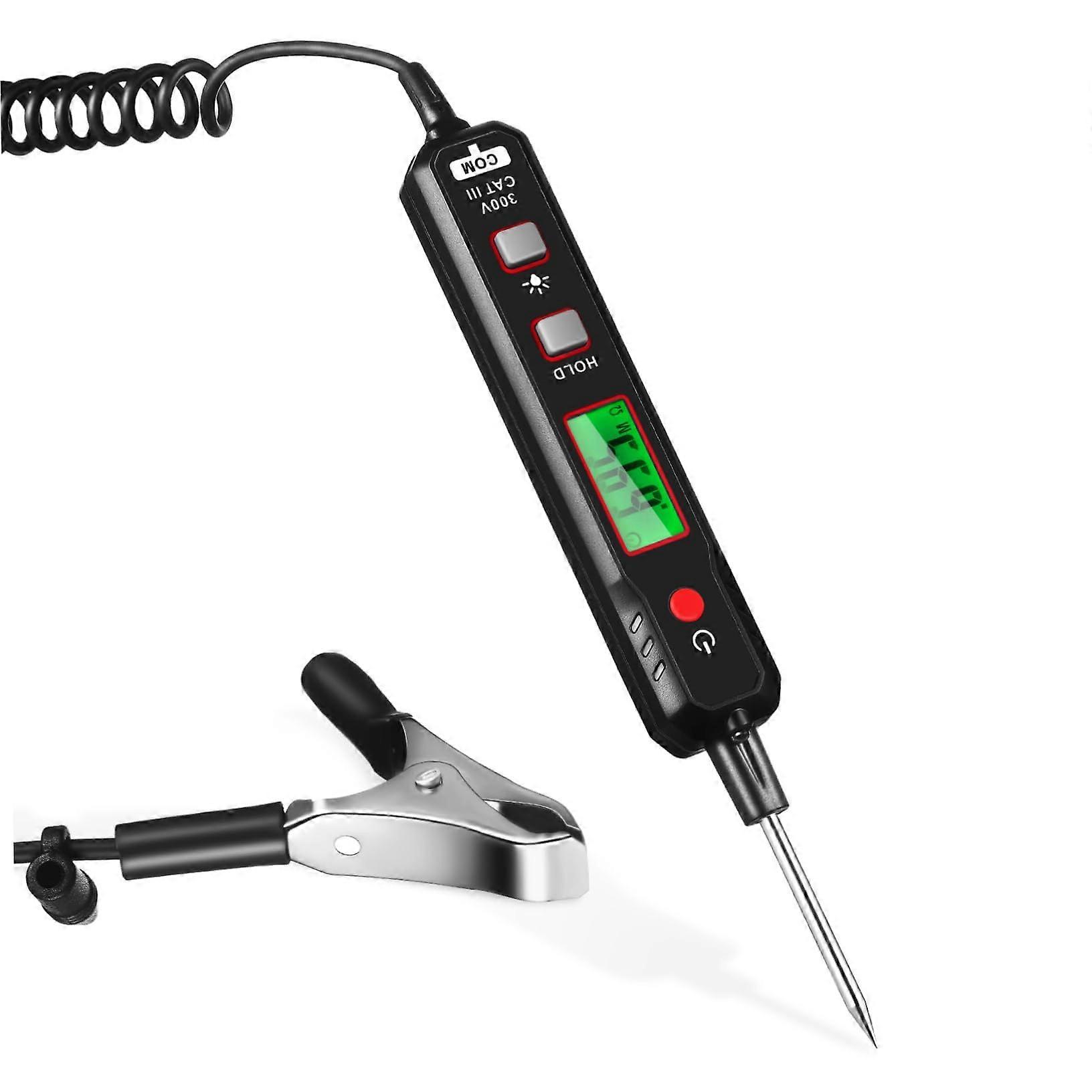 Car Circuit Test Pen Digital Continuity Voltage Backlight Inline Car Wiring Meter Illuminated Car Electrics Test Probe Display Car Tester