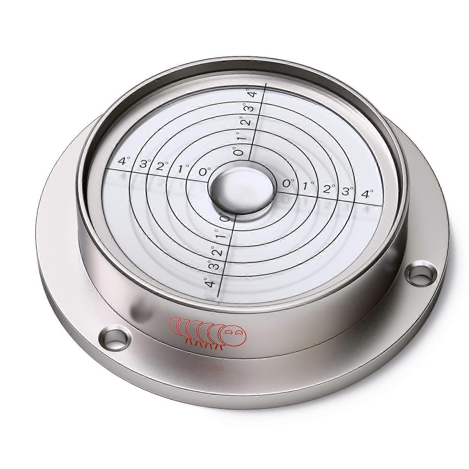 90mm Flanged Metal Bubble Degree Level - Clear