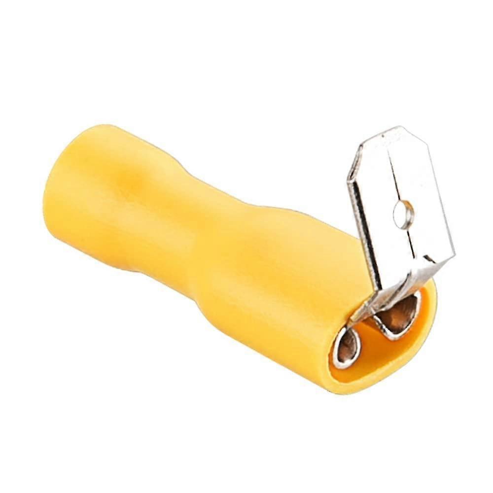 Piggyback Spade Crimp Connector 0.5 6.0 mm (2210 AWG) Yellow Pack of 100