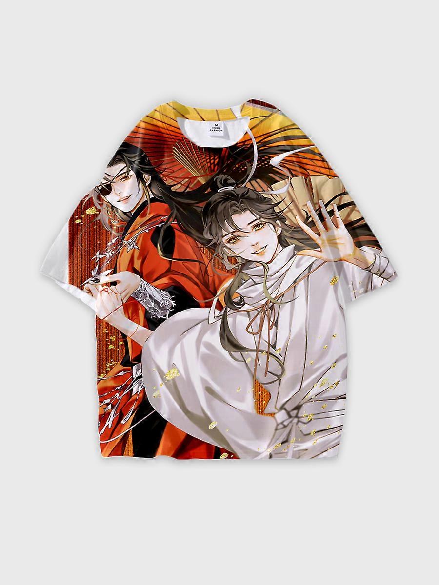 T-shirt round neck Role Pattern loose short sleeve E3445