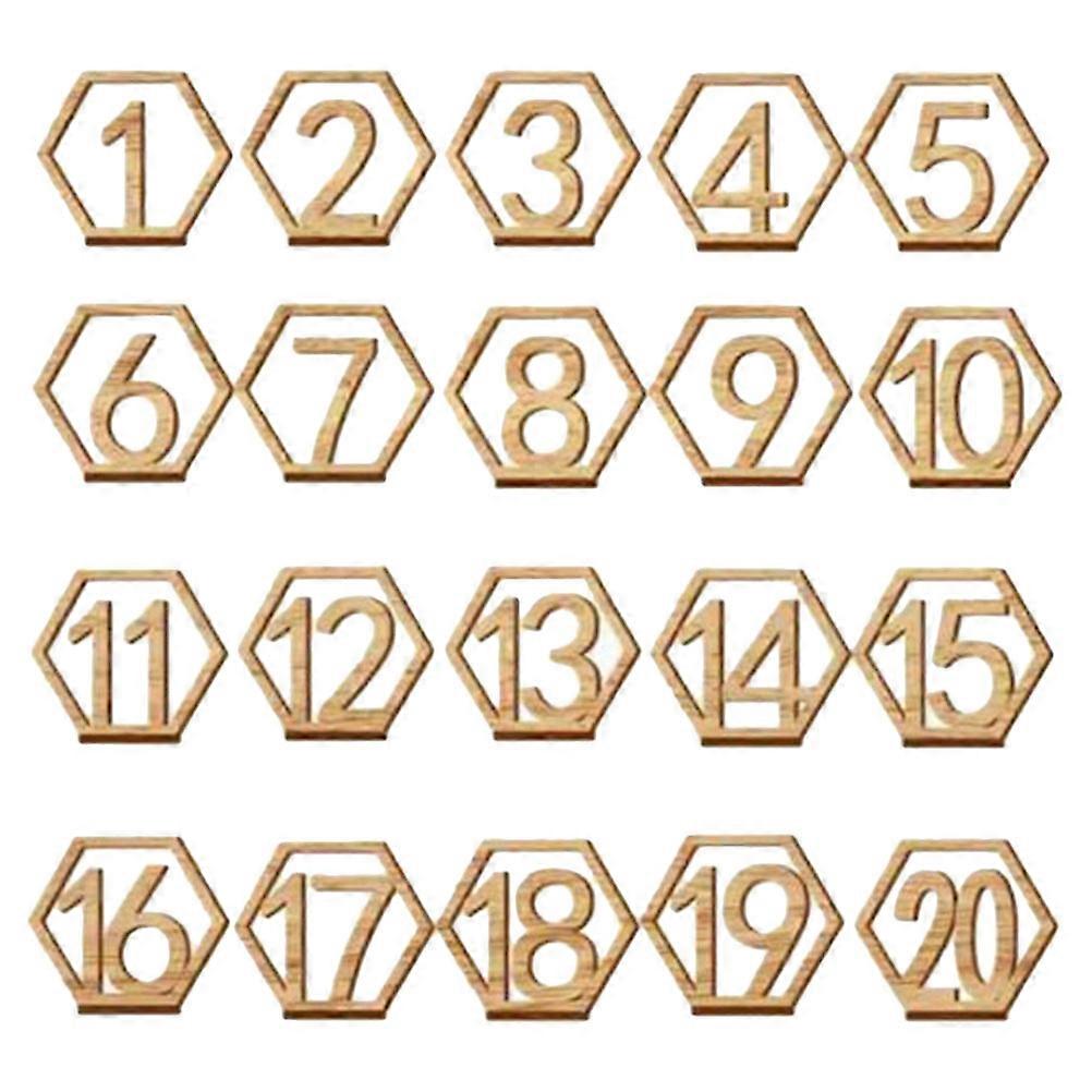 Wooden Table Numbers Sign for Wedding Reception in Light Brown Color 120 Table Numbers