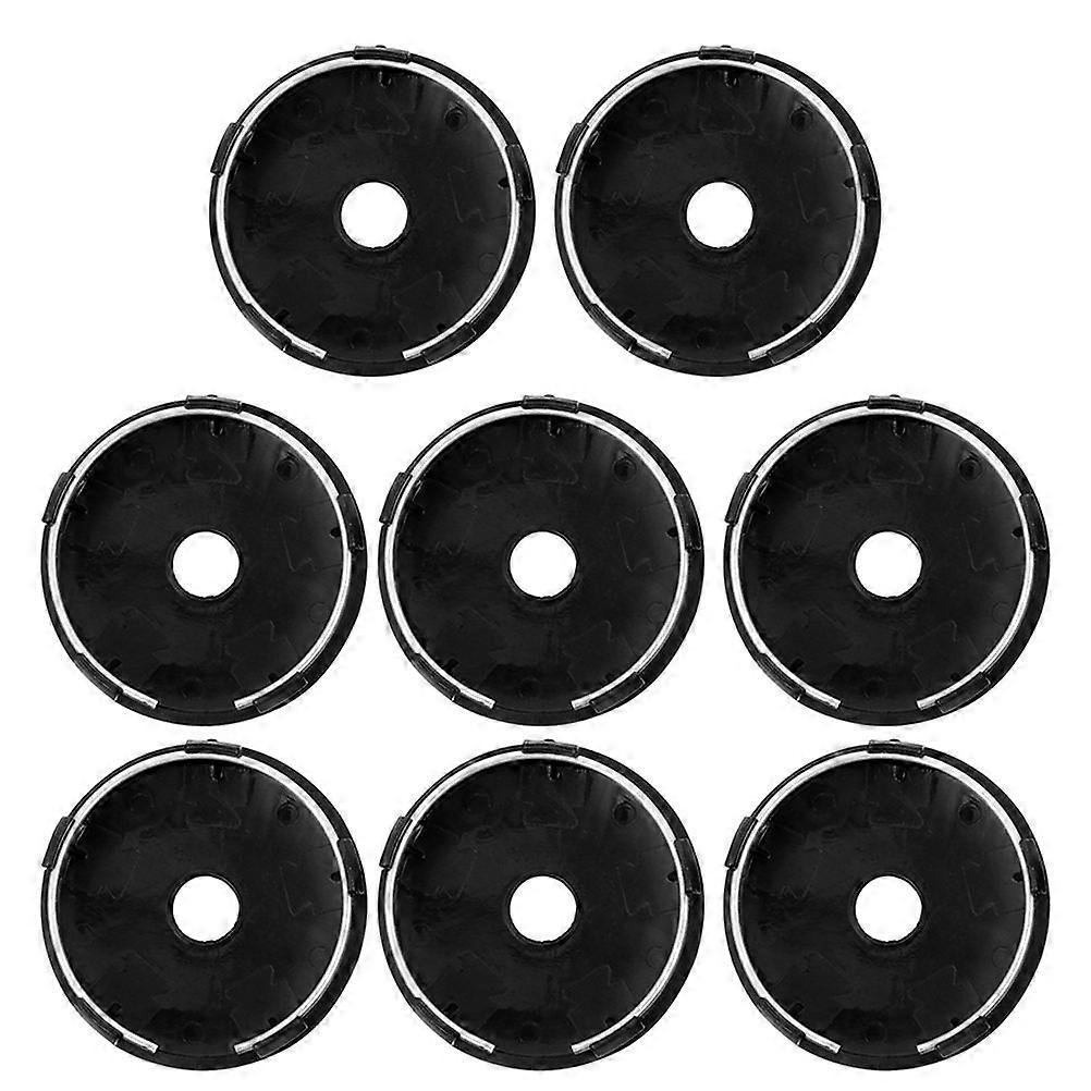Durable Plastic Wheel Cover Caps for Home Use Black Color 8pcs Universal Size Fits Most Vehicles