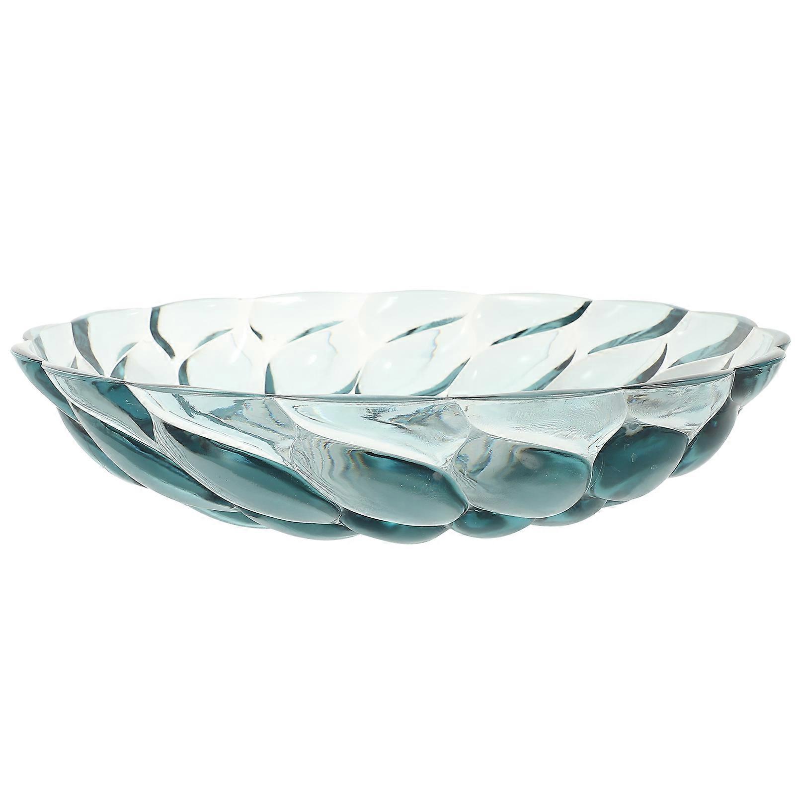 Blue Decorative Fruit Plate for Snack Storage and Display with Material Perfect for Decoration