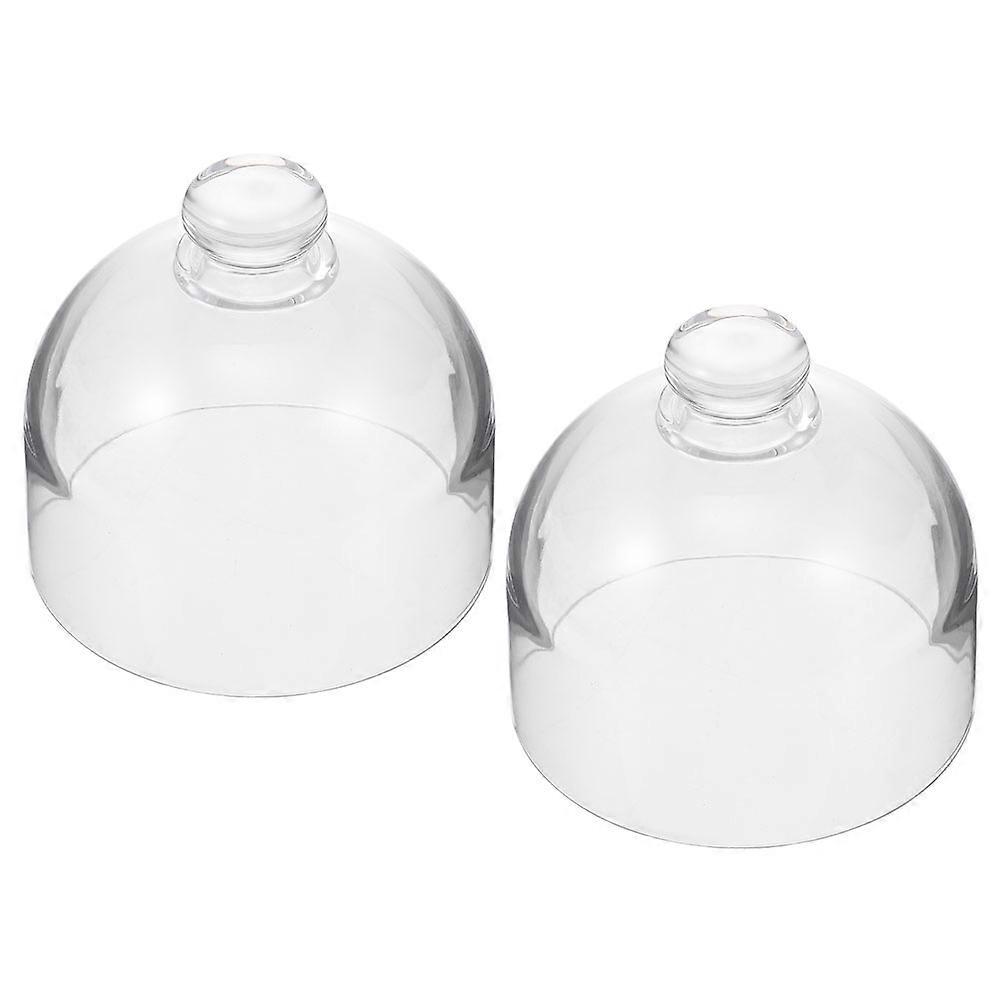 Transparent Glass Cake Dome for Protection and Display Thick Stable Design Easy to Clean 2 Pieces