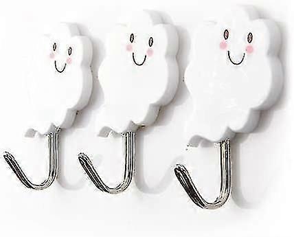 3pcs Creative Wall Hook Stainless Steel Wall Hook Extra Adhesive Waterproof Hook