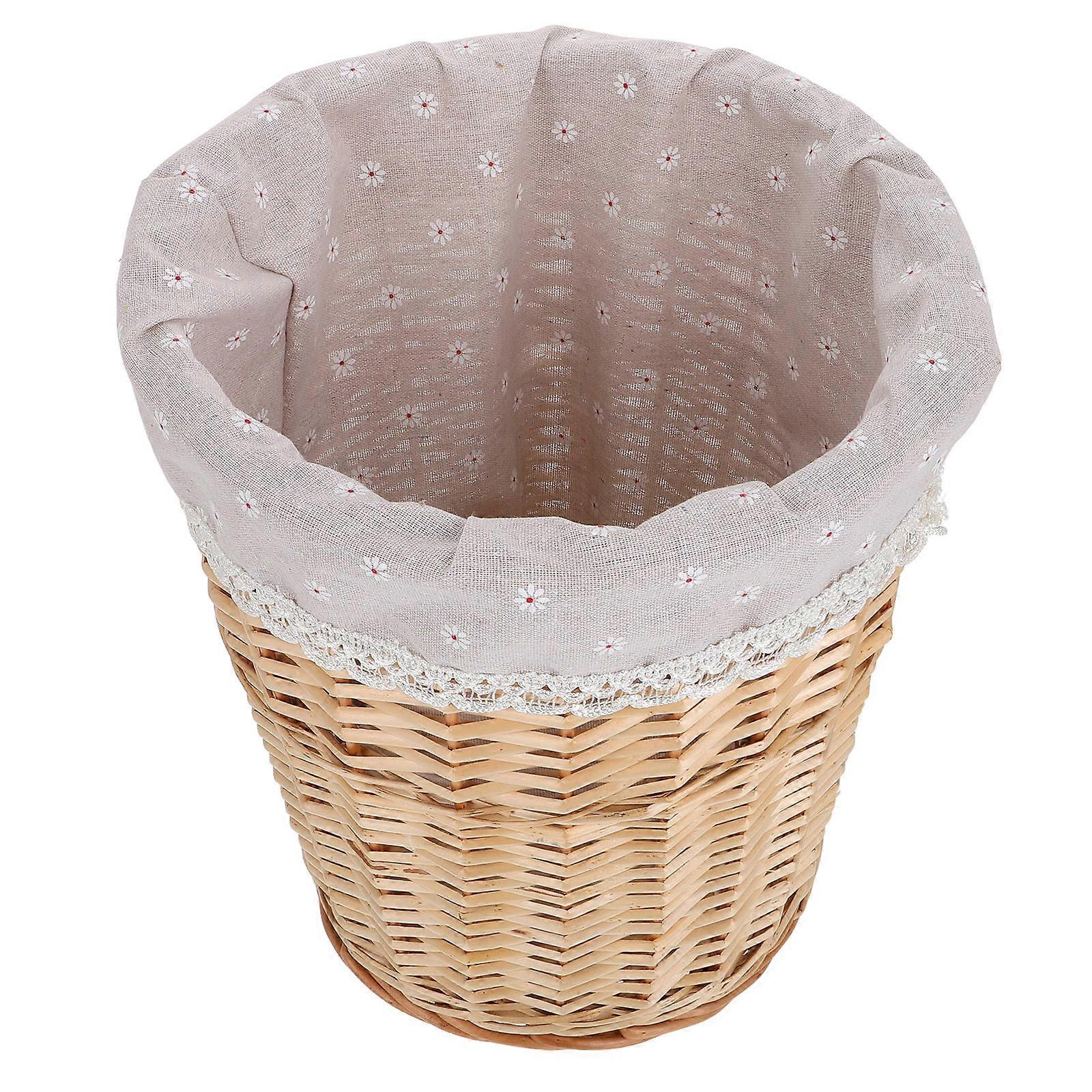 Handwoven Straw Laundry Basket for Home Organization and Spacious Beige Storage Solution 1 piece