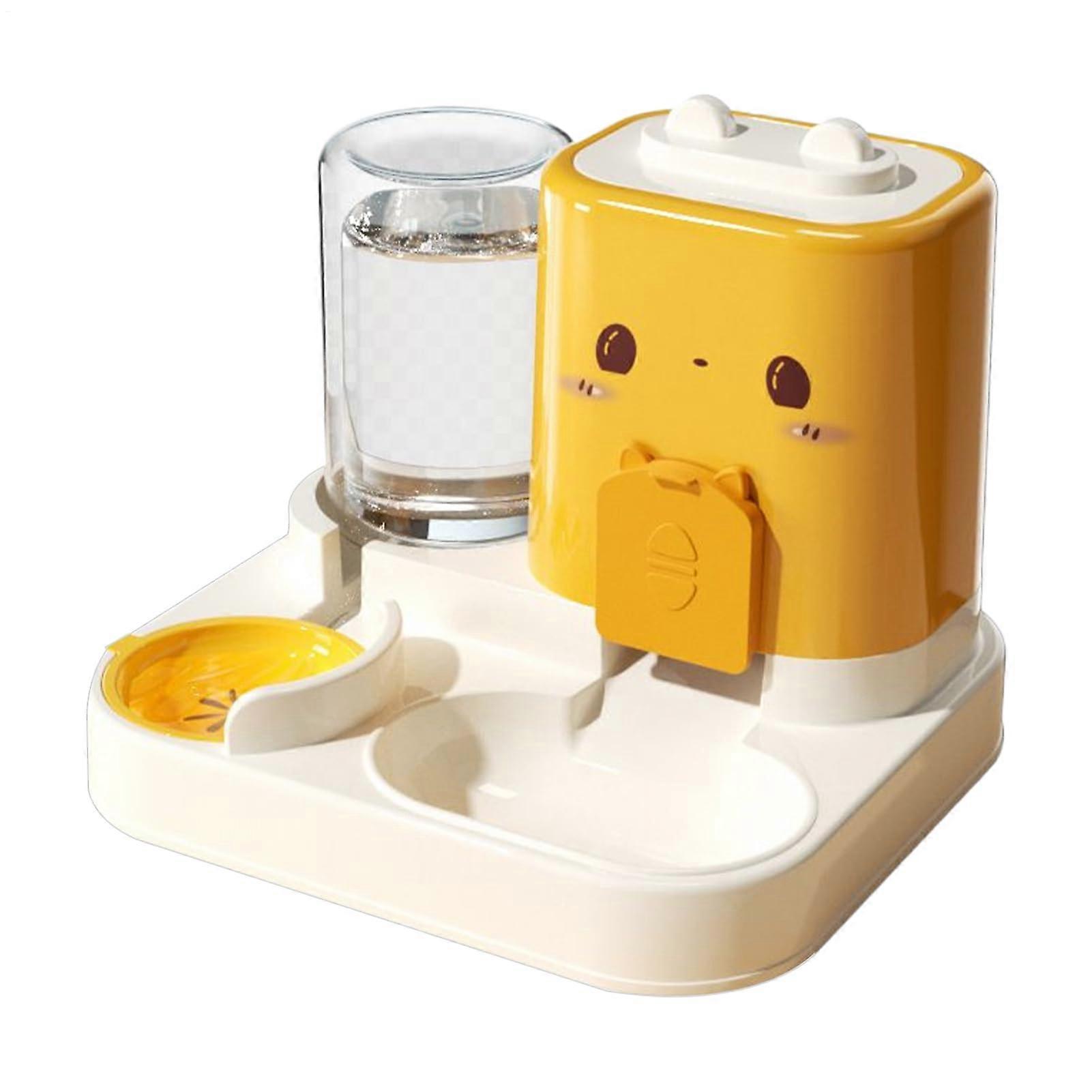 Automatic Cat Feeder and Water Dispenser, Large Capacity Refillable Food Station, Indoor Kitten and Puppy Hydration Bowl