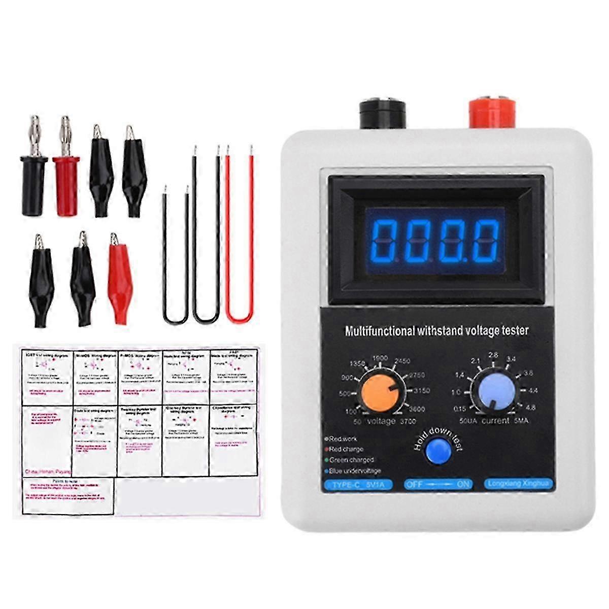 IGBT Transistortester for spenningskapasitet for dioder, MOS, trioder og lysdioder, blå
