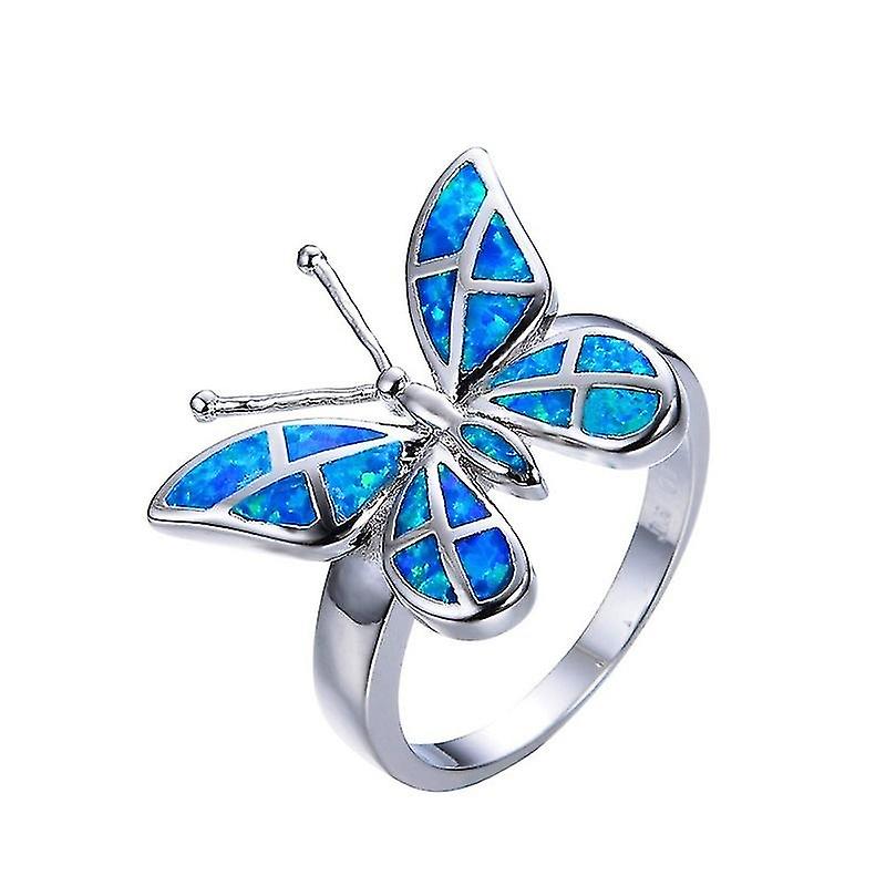 Blue Butterfly Ring For Women