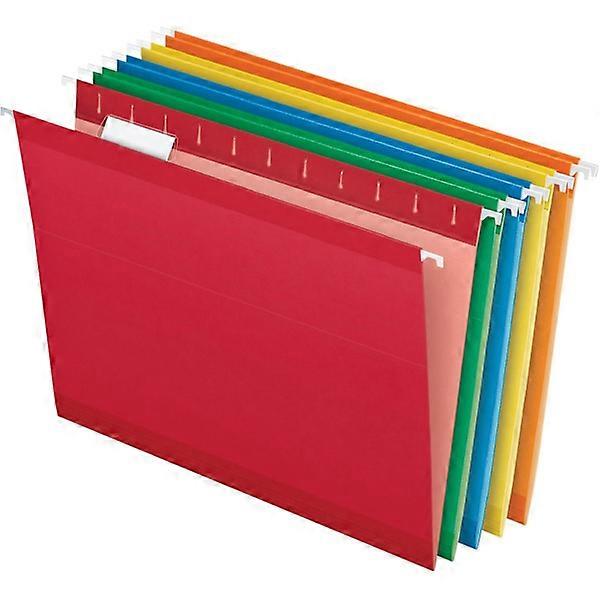 Reinforced Hanging Folders, Letter Size, Assorted Colors Tabs and Inserts