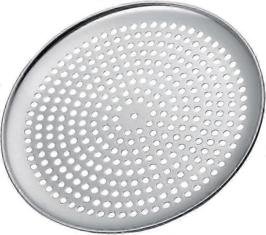 Pizzapanne i rustfritt stål med hull - Non Stick rundt stekebrett for perfekt pizza