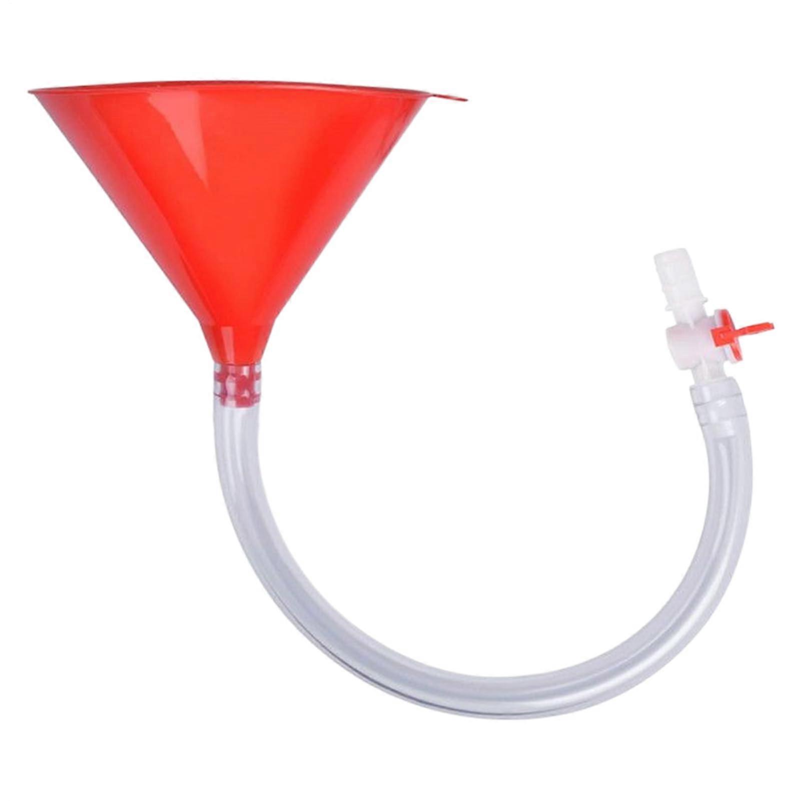 Beer Funnel With Sealing Valve, Reusable Drinking Accessory With Splash-Proof Hose, Single Tube For Party Games