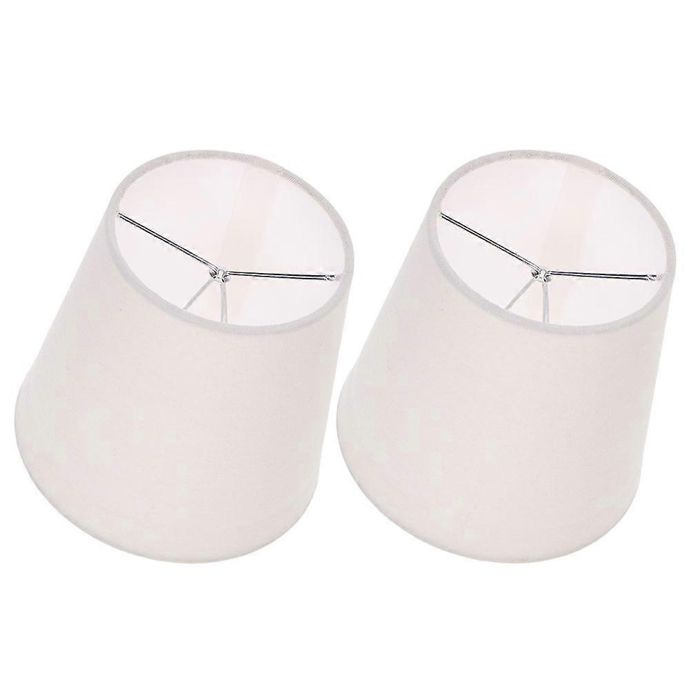 Fabric Lampshades Set of 2 Coffee Linen Barrel Style for Floor, Desk, Wall, and Table Lamps Replacement Cloth Lamp Covers for Chandeliers and