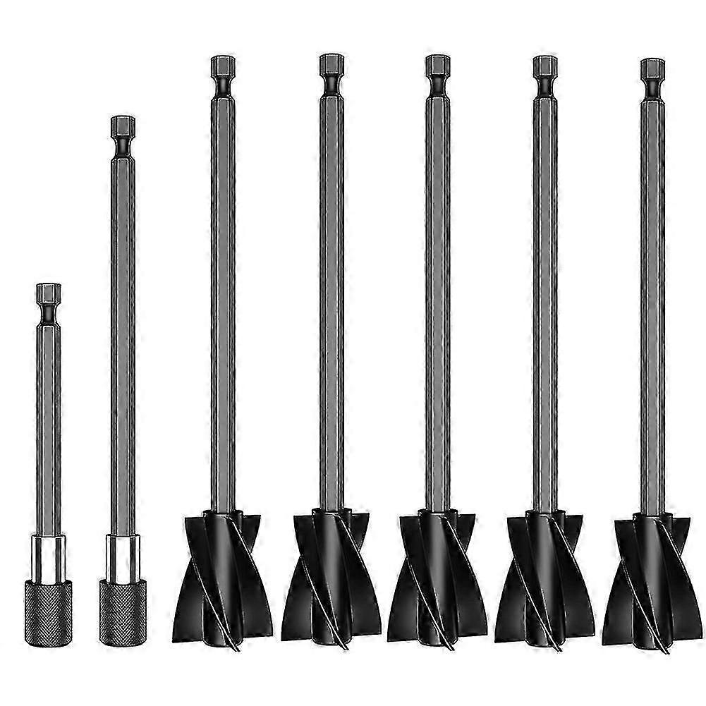 5pcs Resin Mixer Paddles With 2 Extension Rods,epoxy Mixer Attachment