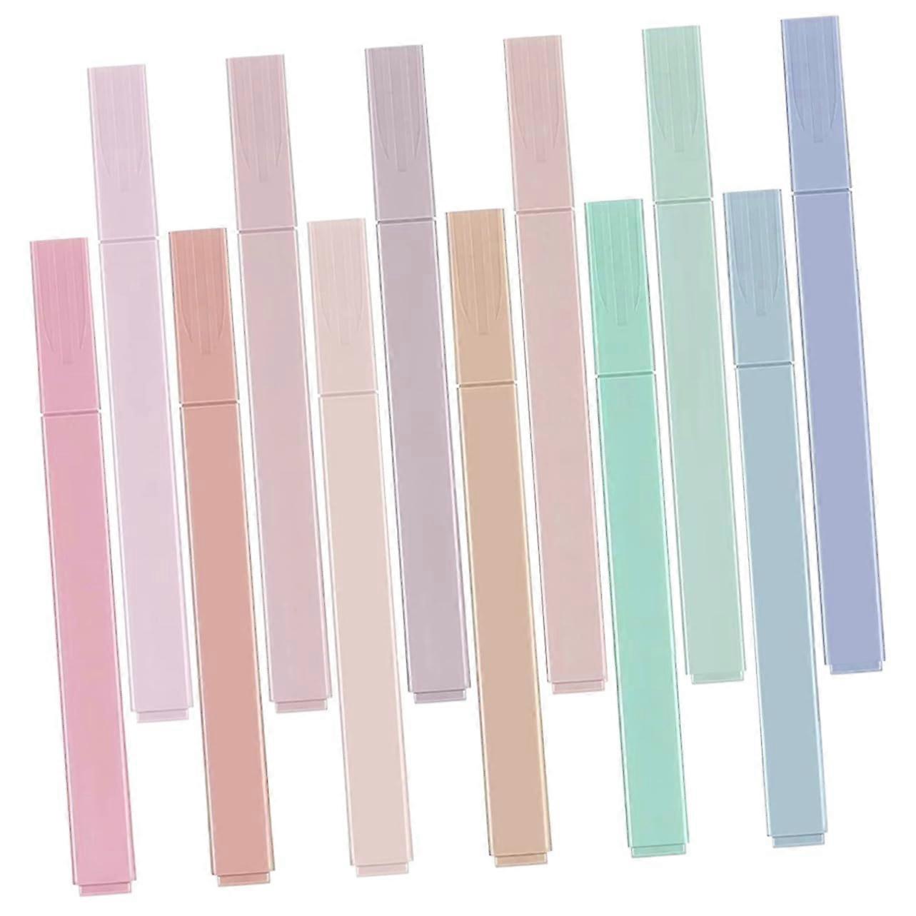 Pack of 12 Highlighters Luminous Color Marker Pens for School Office Notes Scrapbooking