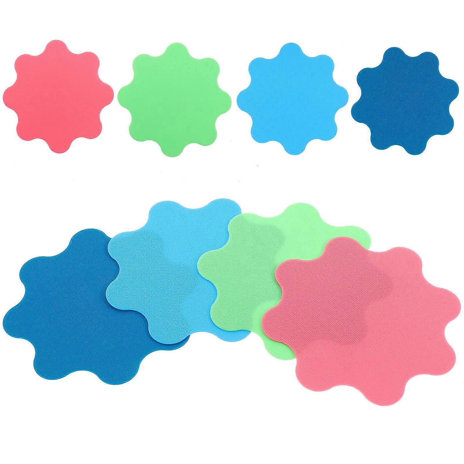 Multi-Functional Silicone Jar Gripper Pad 8Pcs Home Use Bottle Opener Coaster Assorted Color High Temperature Stability