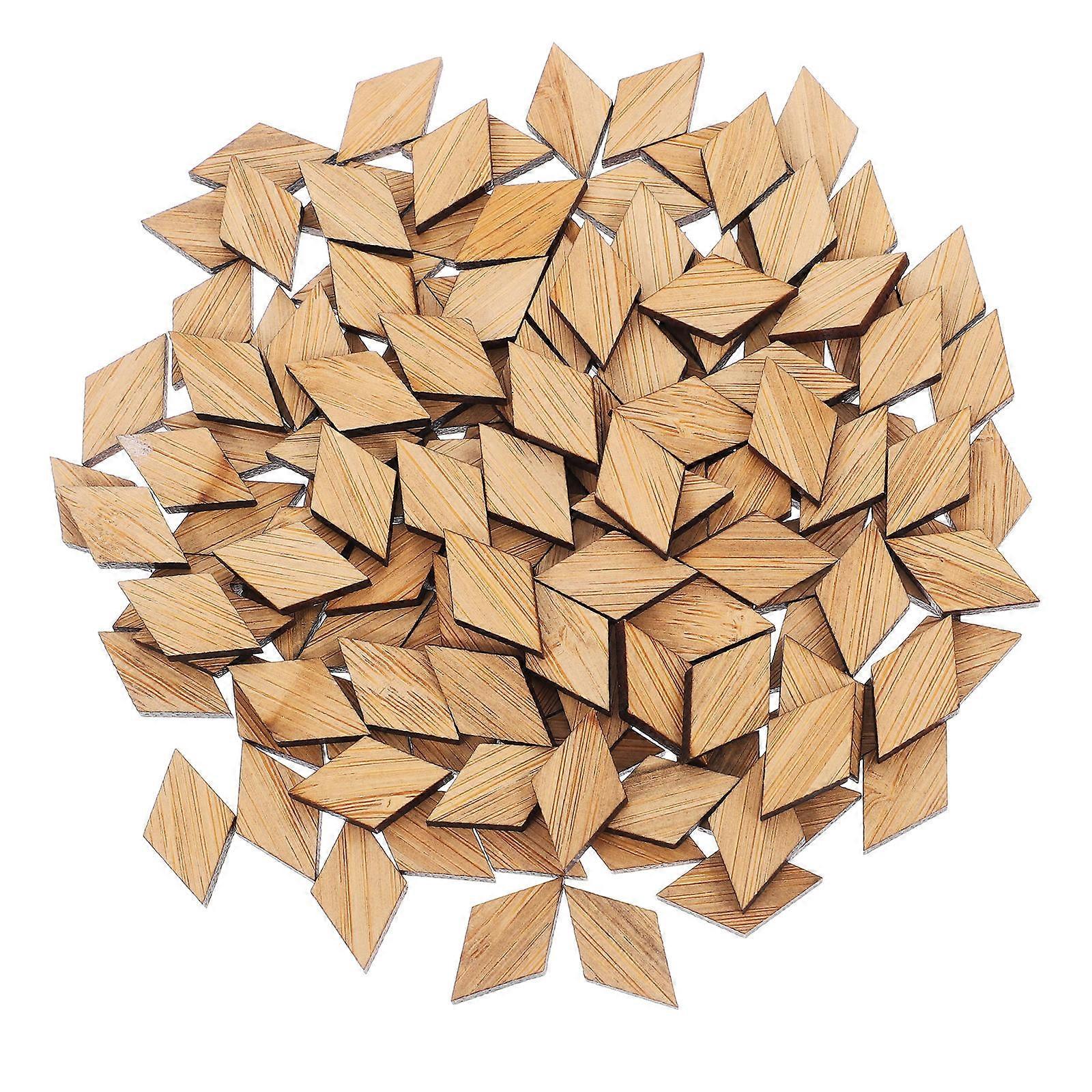 Creative Mini Flooring Decorations for Doll House Made of Synthetic Material Khaki Color 144 Pieces