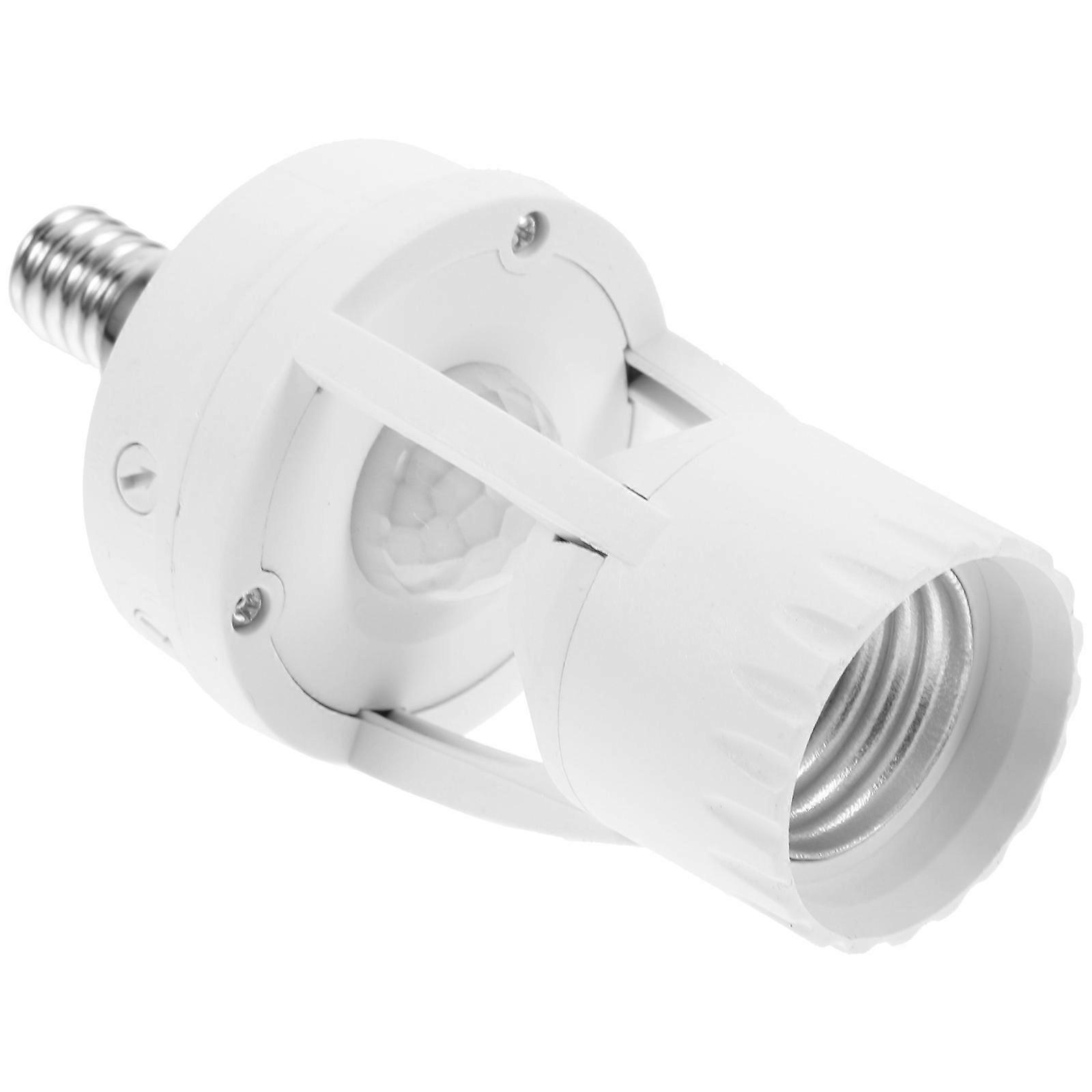 Lamp Base Adapter E27 Infrared Bulb Holder Hallways PC Material 360 Detection Range 1Pcs
