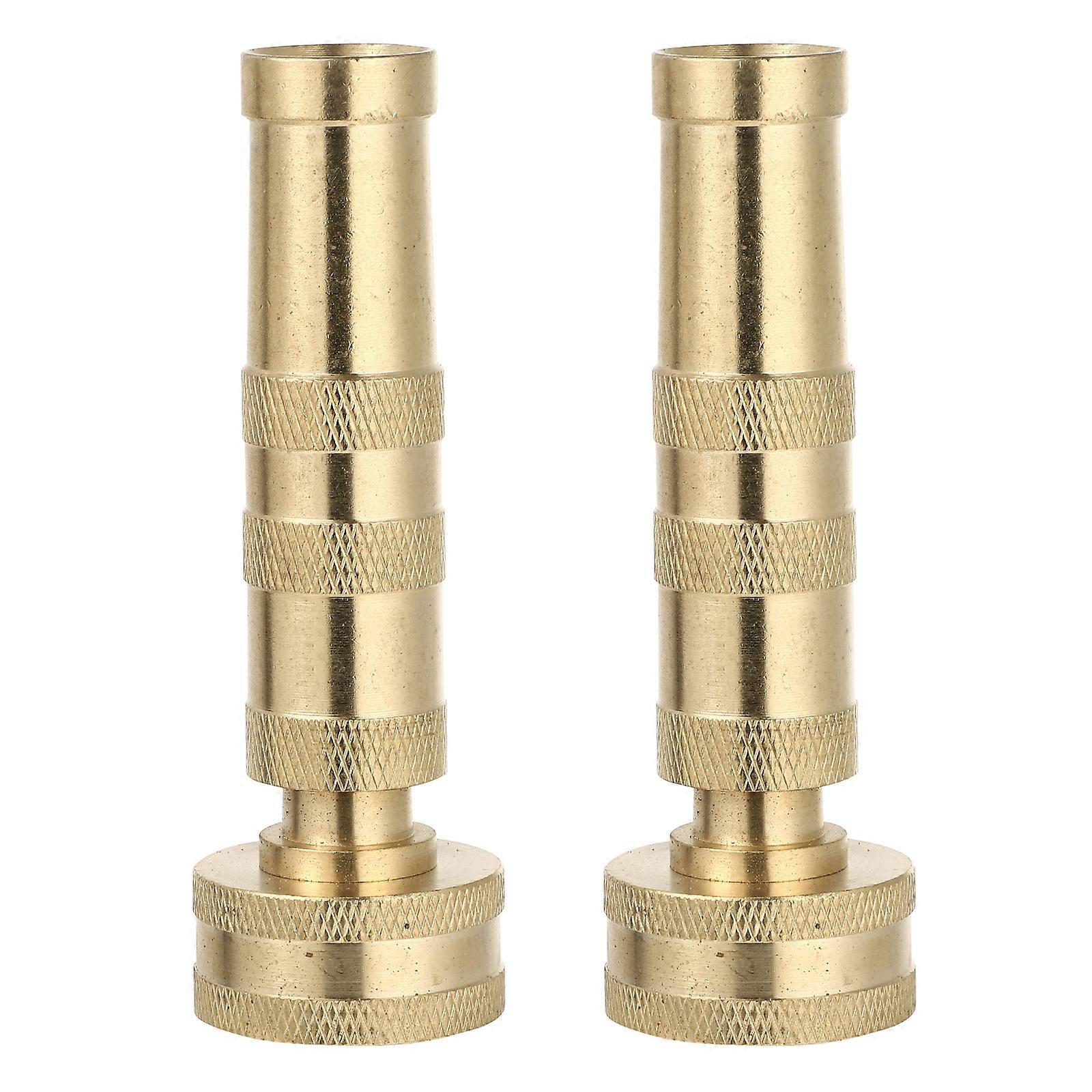 Copper Hose Nozzle for Outdoor Use Golden Color with Smooth Surface and High Pressure Resistance 4 inch