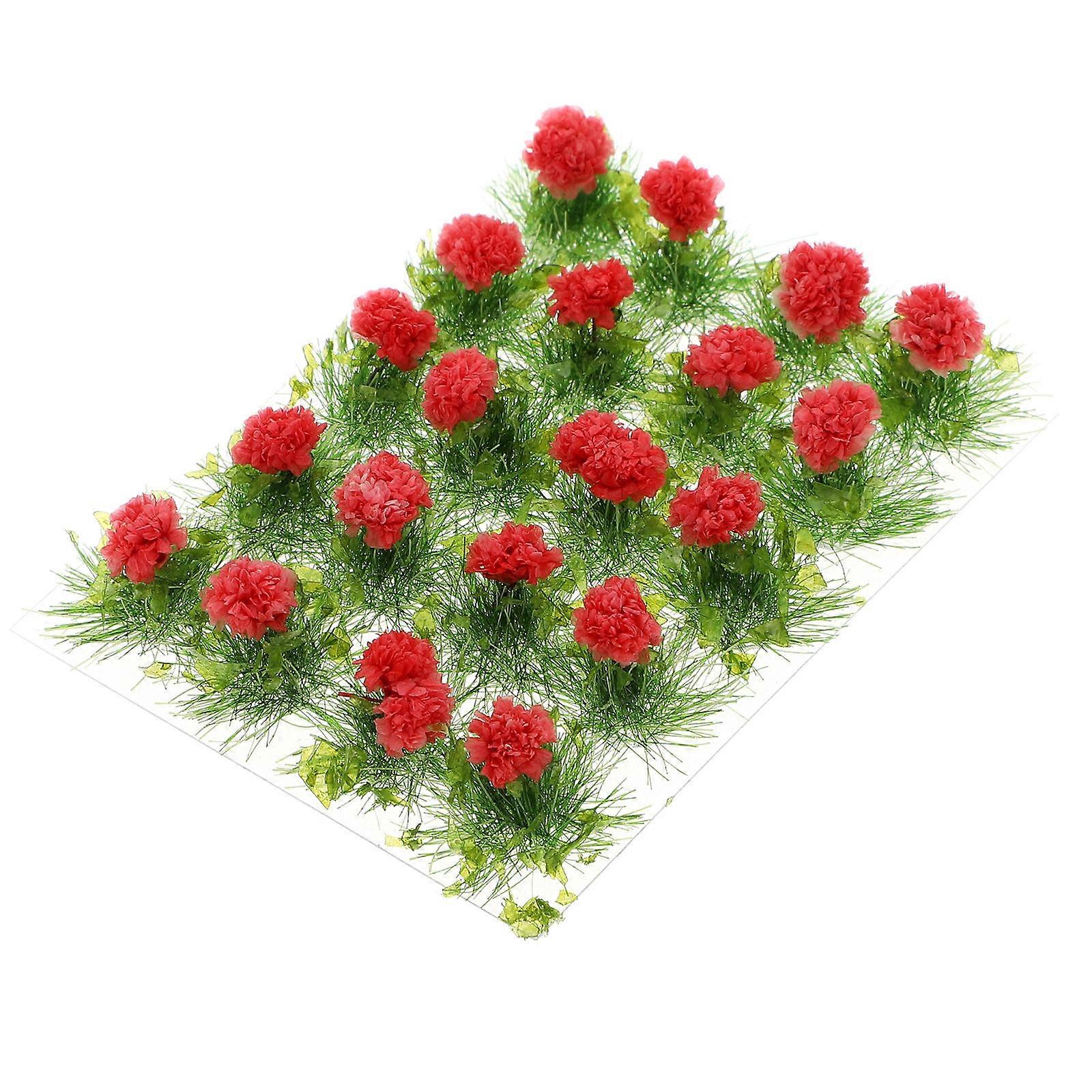 Mini House Ornament with Artificial Rose Cluster for Micro Landscape DIY Decorative Flower Model – Ideal for Fairy Gardens, Terrariums, and Relaxing